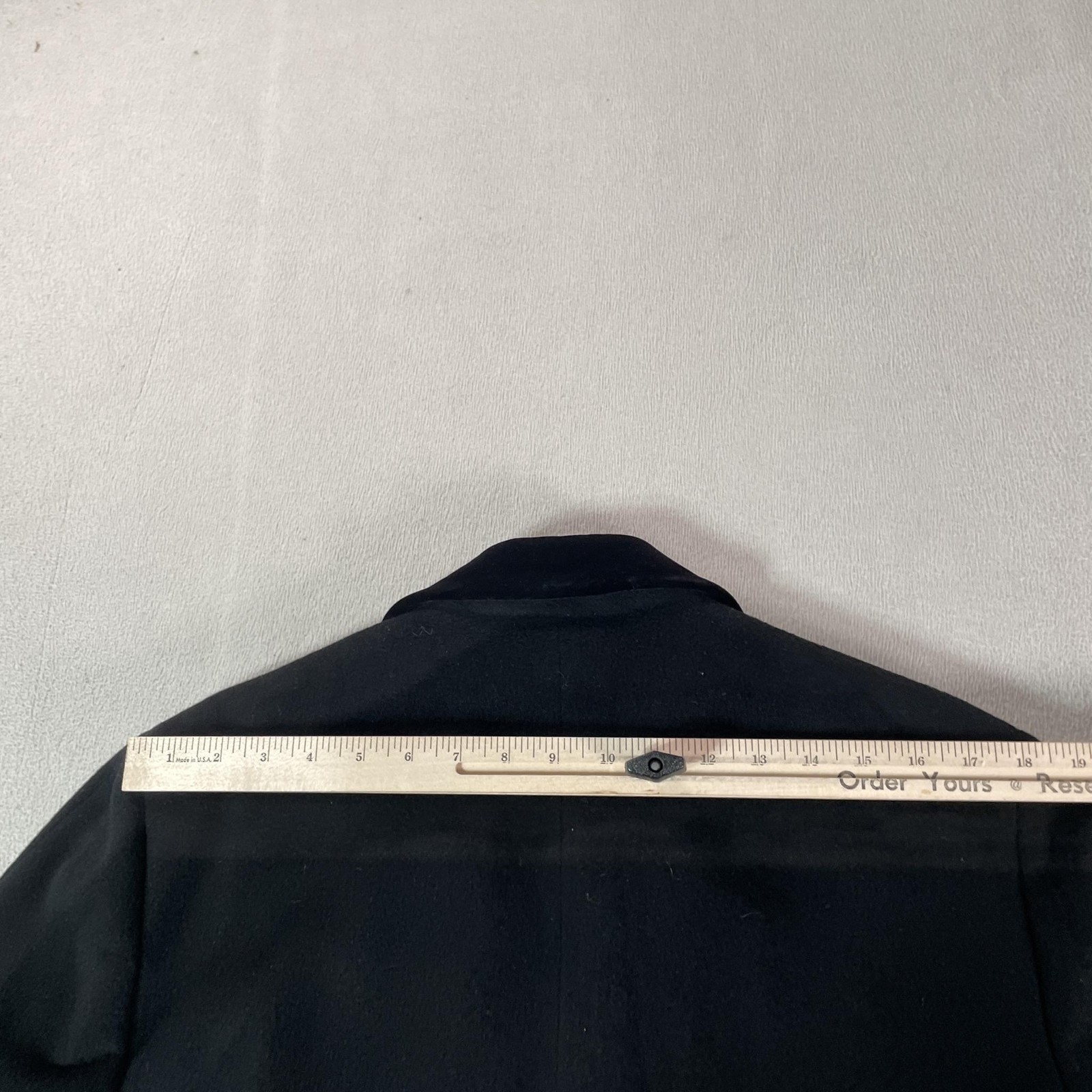 Vintage Baronet Cashmere Jacket Mens Large Black Long Old Money Luxury Coat