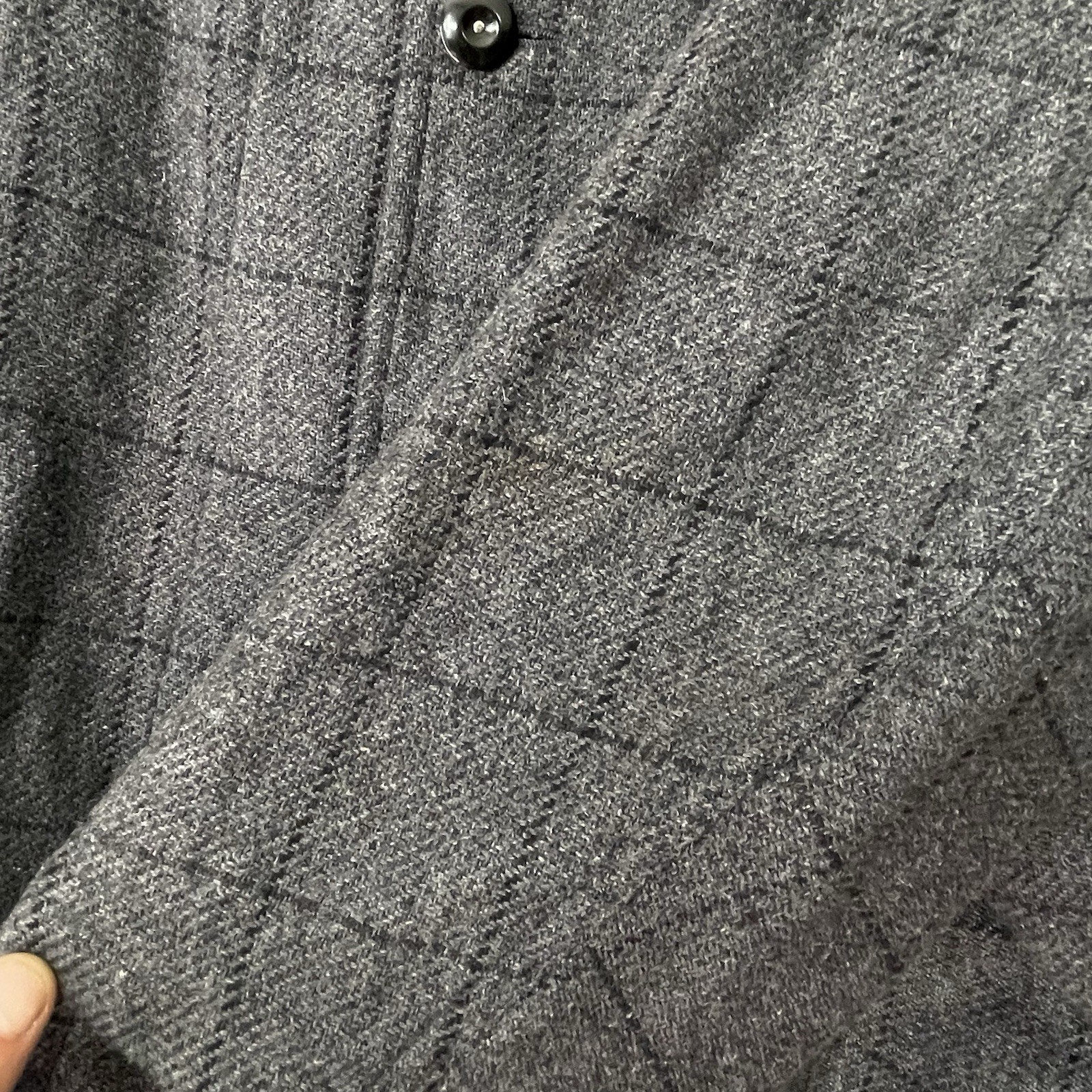 Private White V.C. Overshirt Jacket Grey Wool Tweed Size 6 England