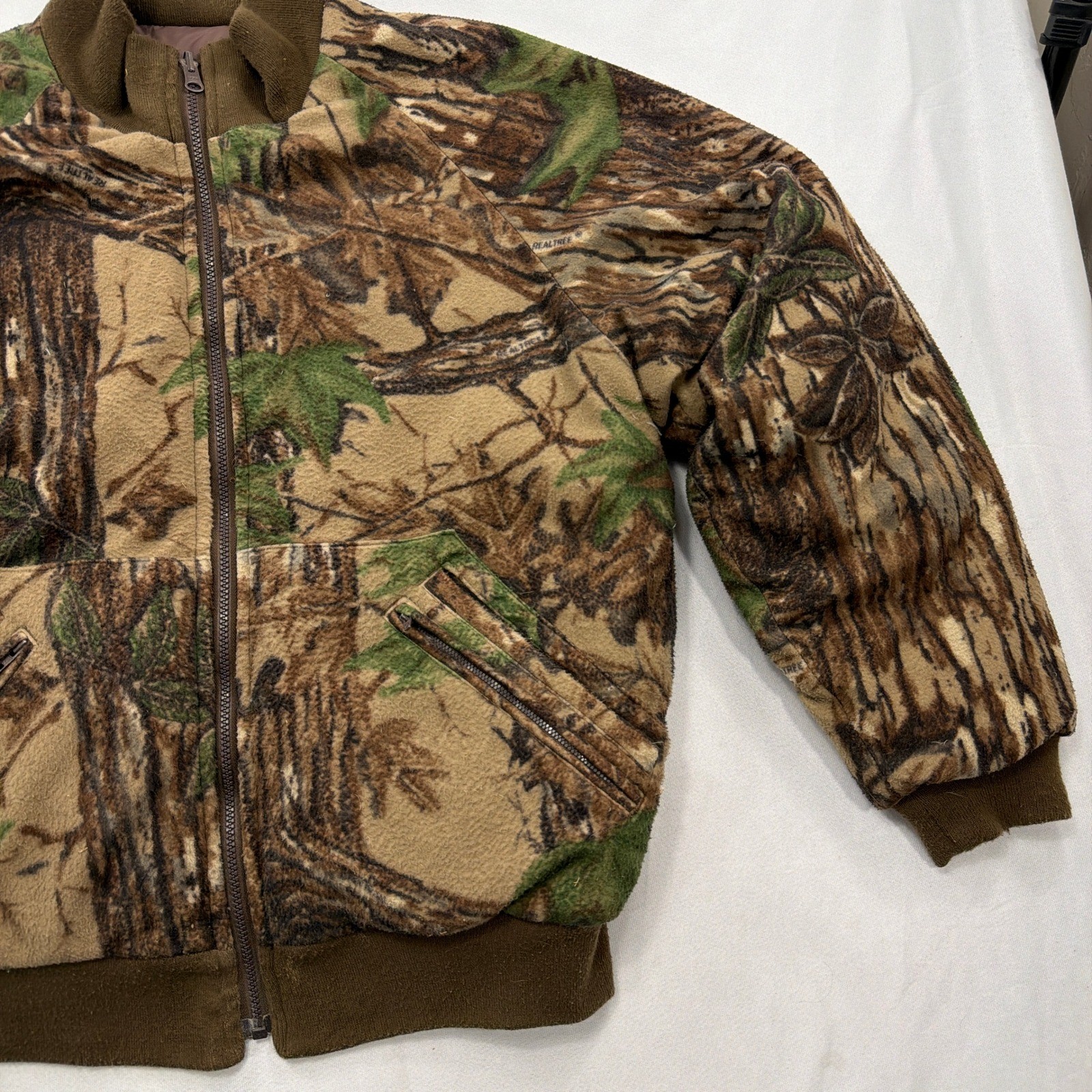 VTG Cabela’s Reversible Puffer Jacket Realtree Camo Goose Down Brown Mens Size L