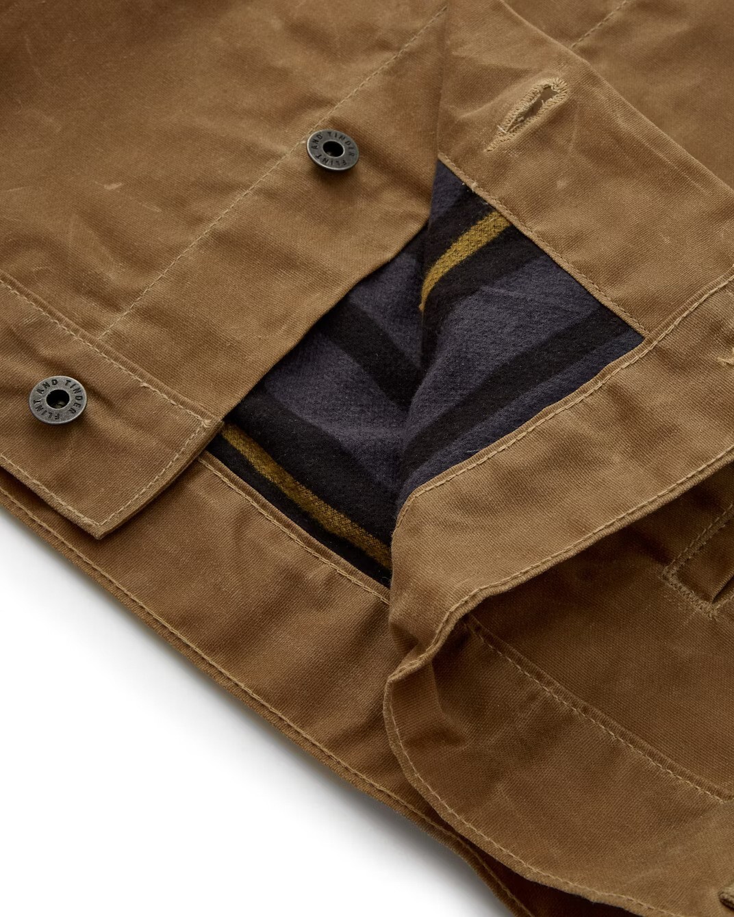 Huckberry x Grateful Dead Flannel-Lined Waxed Trucker Jacket Flint & Tinder S