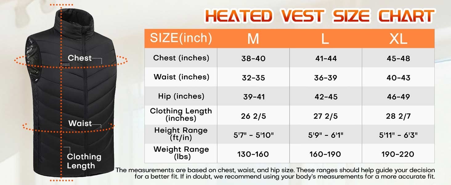 Unisex Heated Vest for Men and Women with 12000 Mah Battery Pack