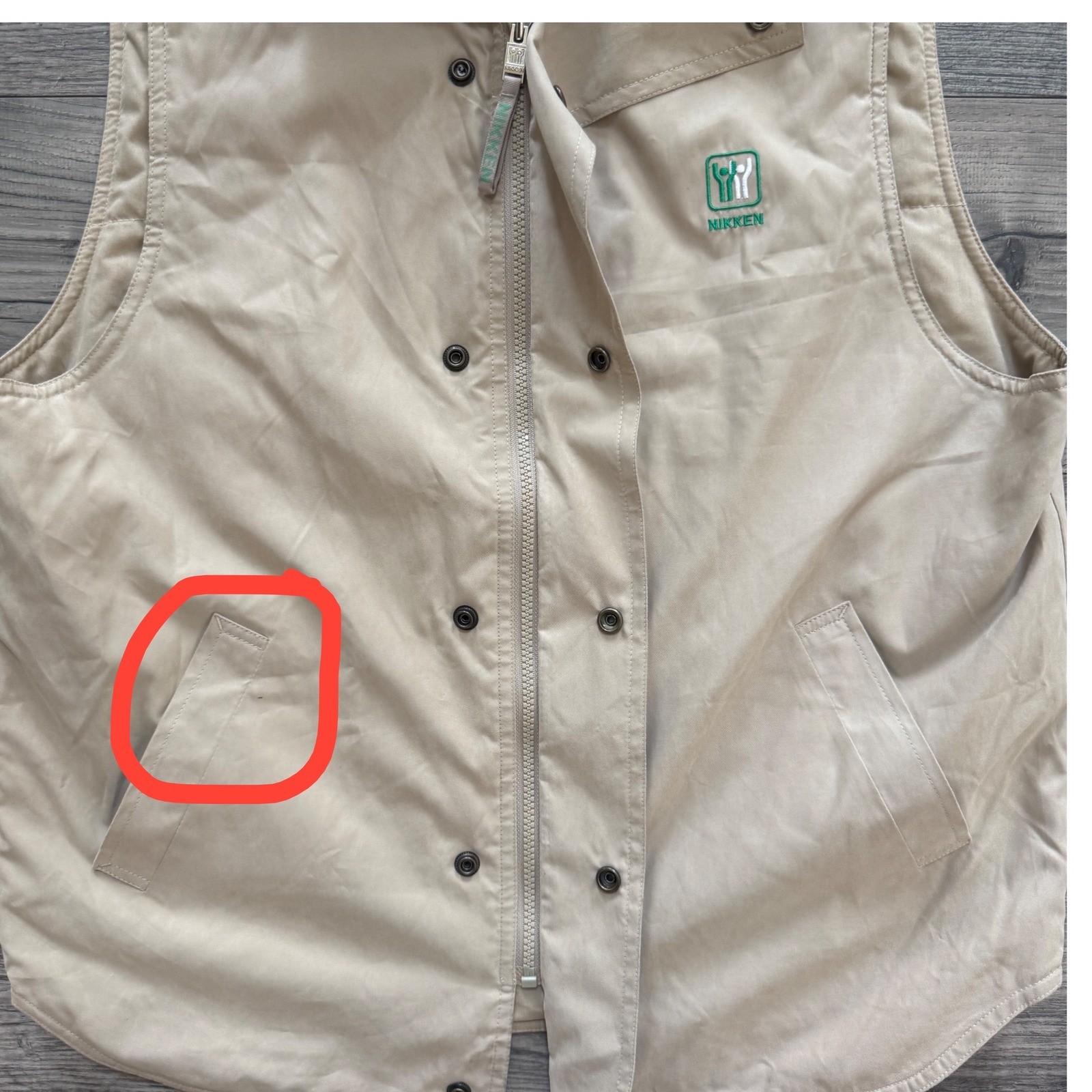 Vintage Nikken Vest Mens M Quilted Full Zip Snap Insulated Outdoor Hunting USA
