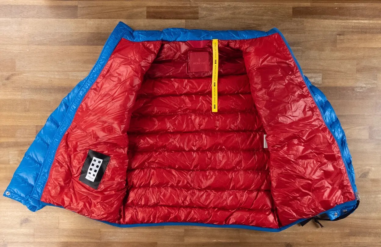 MONCLER Genius 1952 Liam blue quilted down puffer jacket Size 5 / 2XL authentic