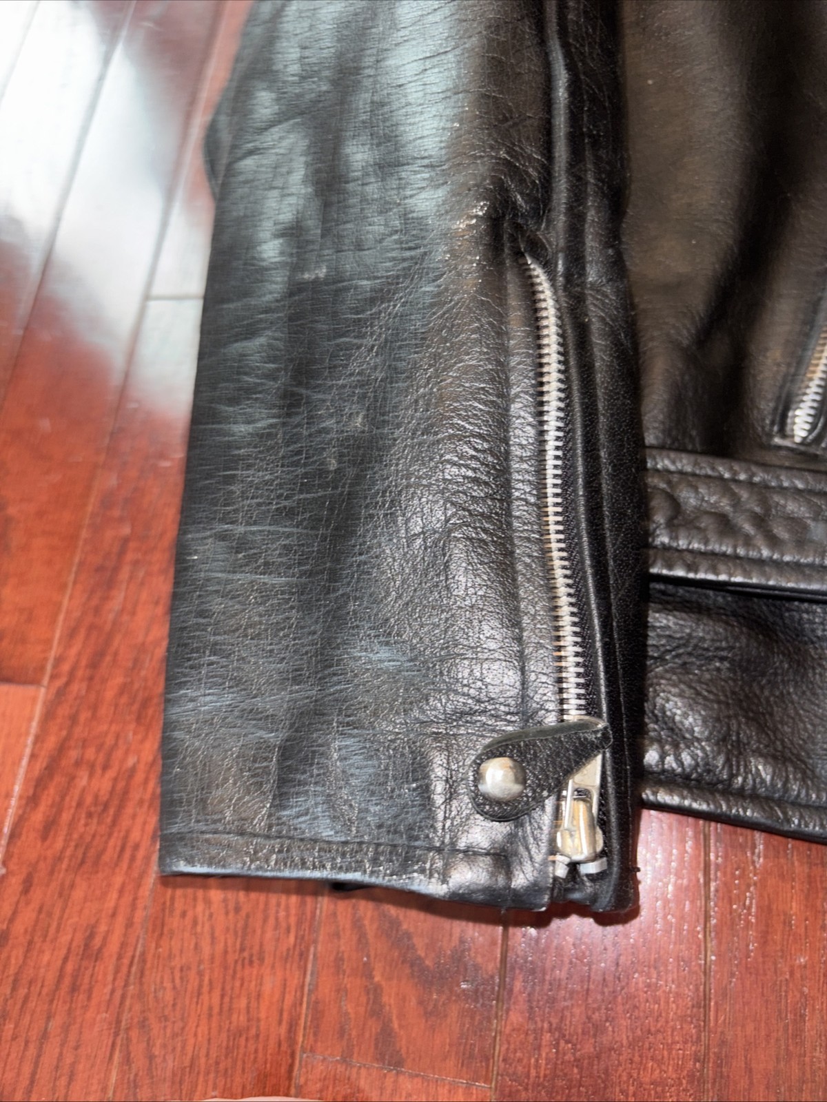 JR Jacket Mens Biker Genuine Leather Motorcycle Lace Up Zipper Details Belted 50