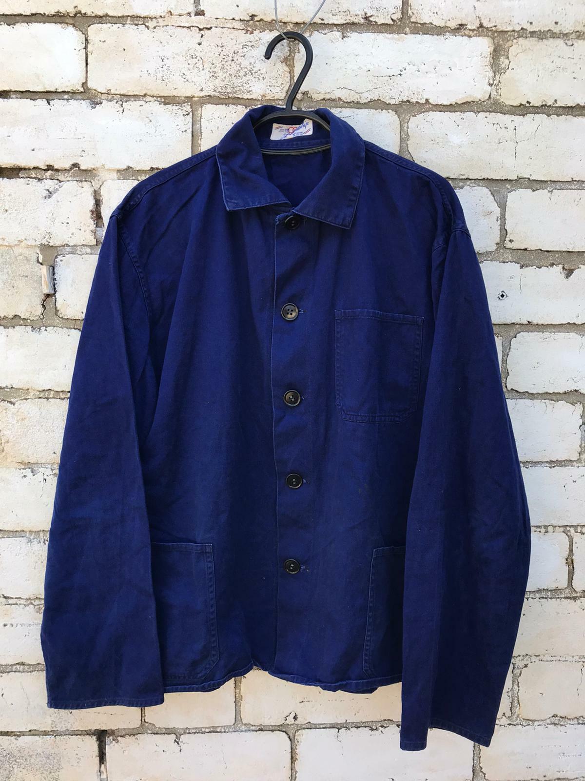 Vintage Chore French Worker Jackets – Navy Blue – XS S M L XL 2XL 3XL