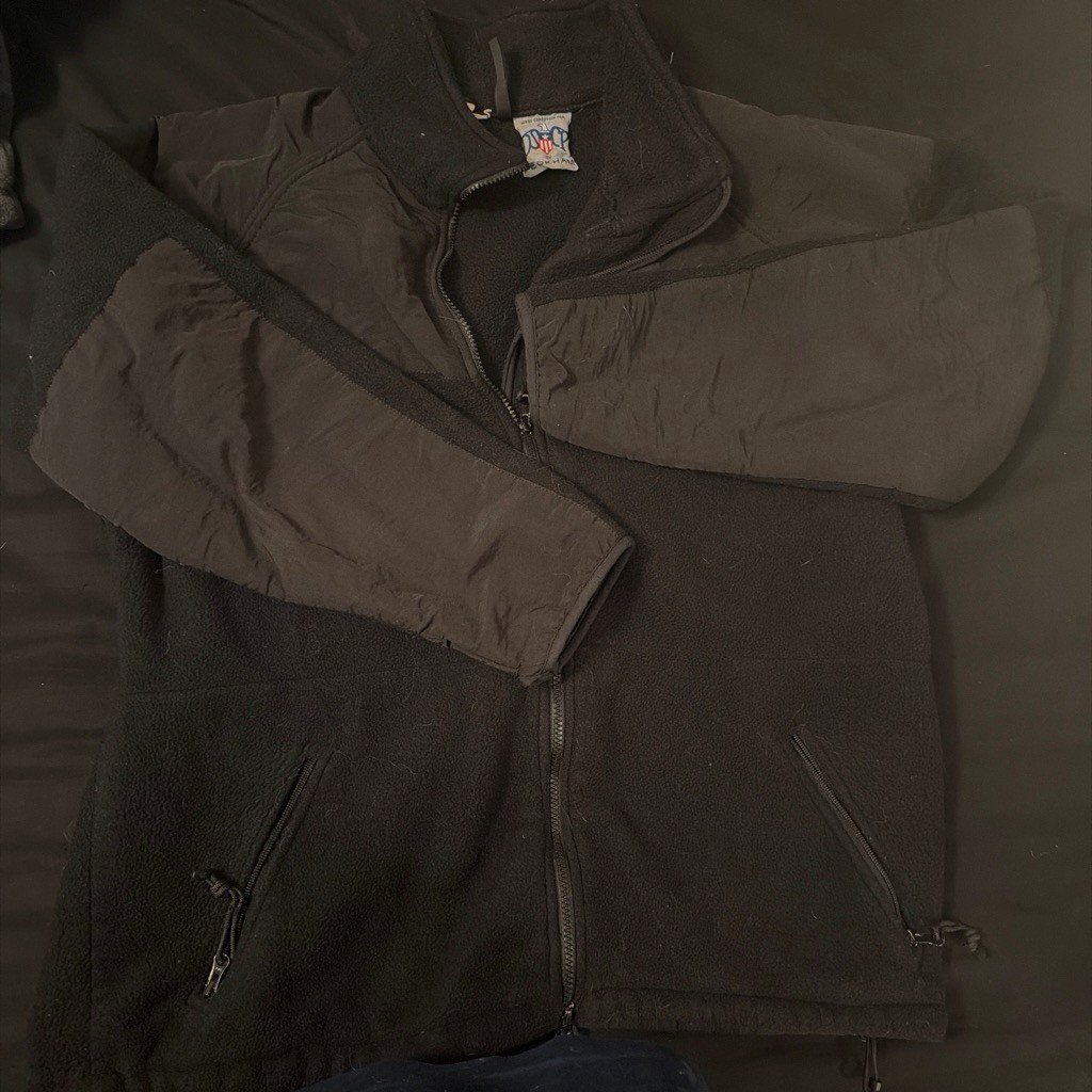Beckham Men’s Black Full Zip Jacket Stand-Up Collar Logo XL 50″ Chest
