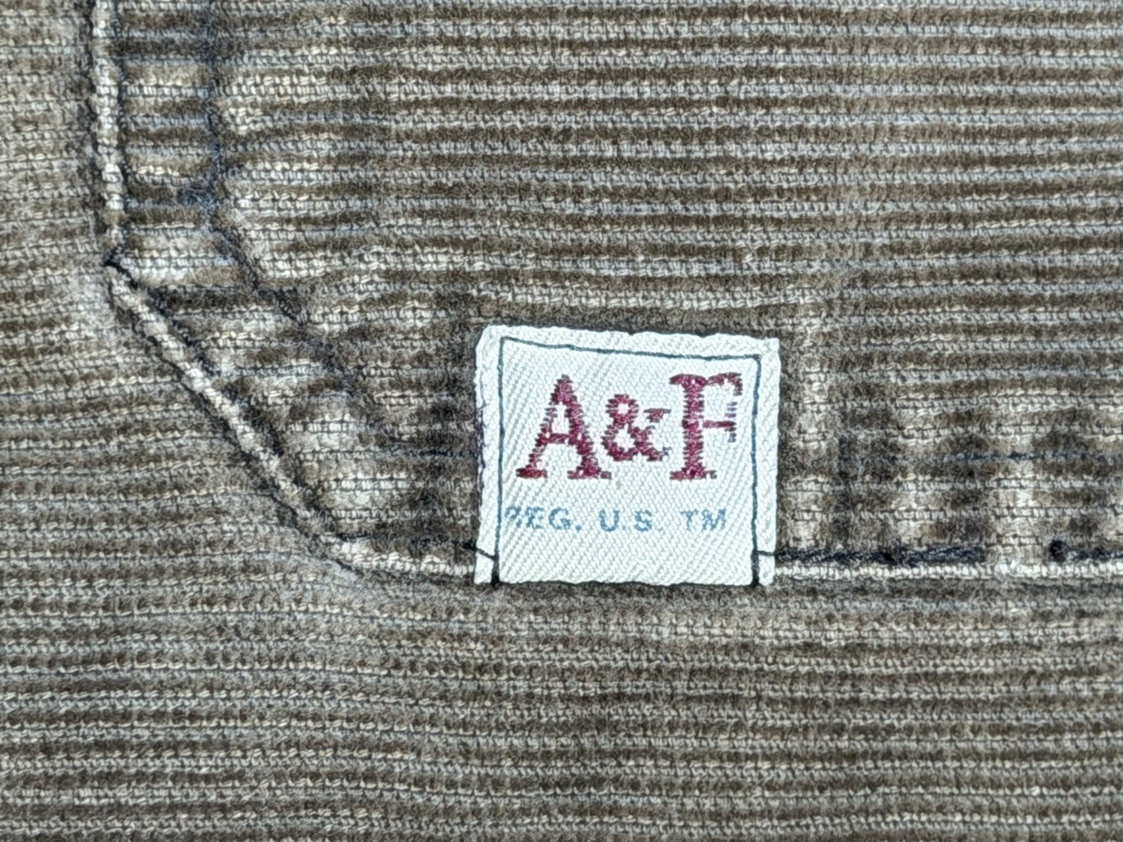 Abercrombie And Fitch Corduroy Jacket Sherpa Lined Size L Vintage Y2K