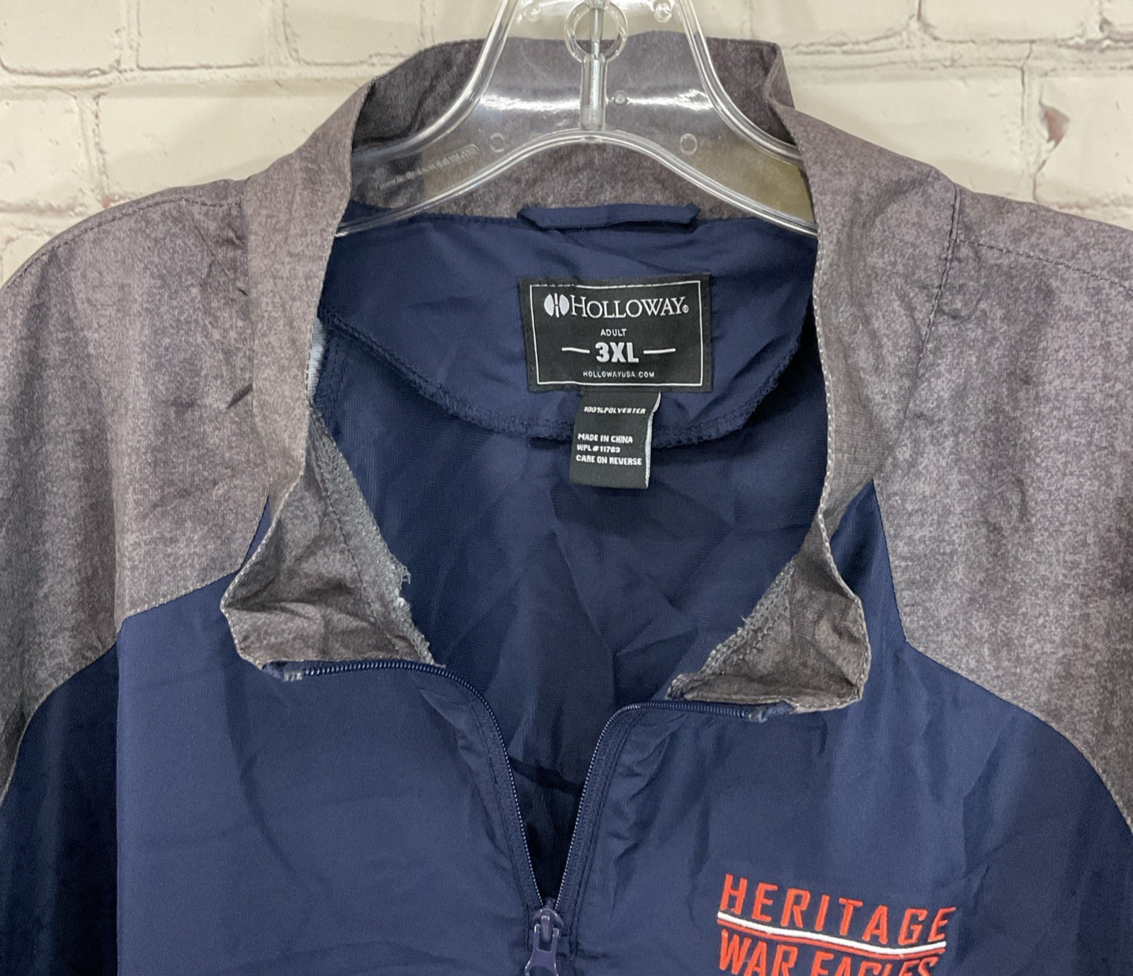Holloway Adult’s 100% Polyester Short-Sleeve Lightweight Windbreaker Navy XXXL