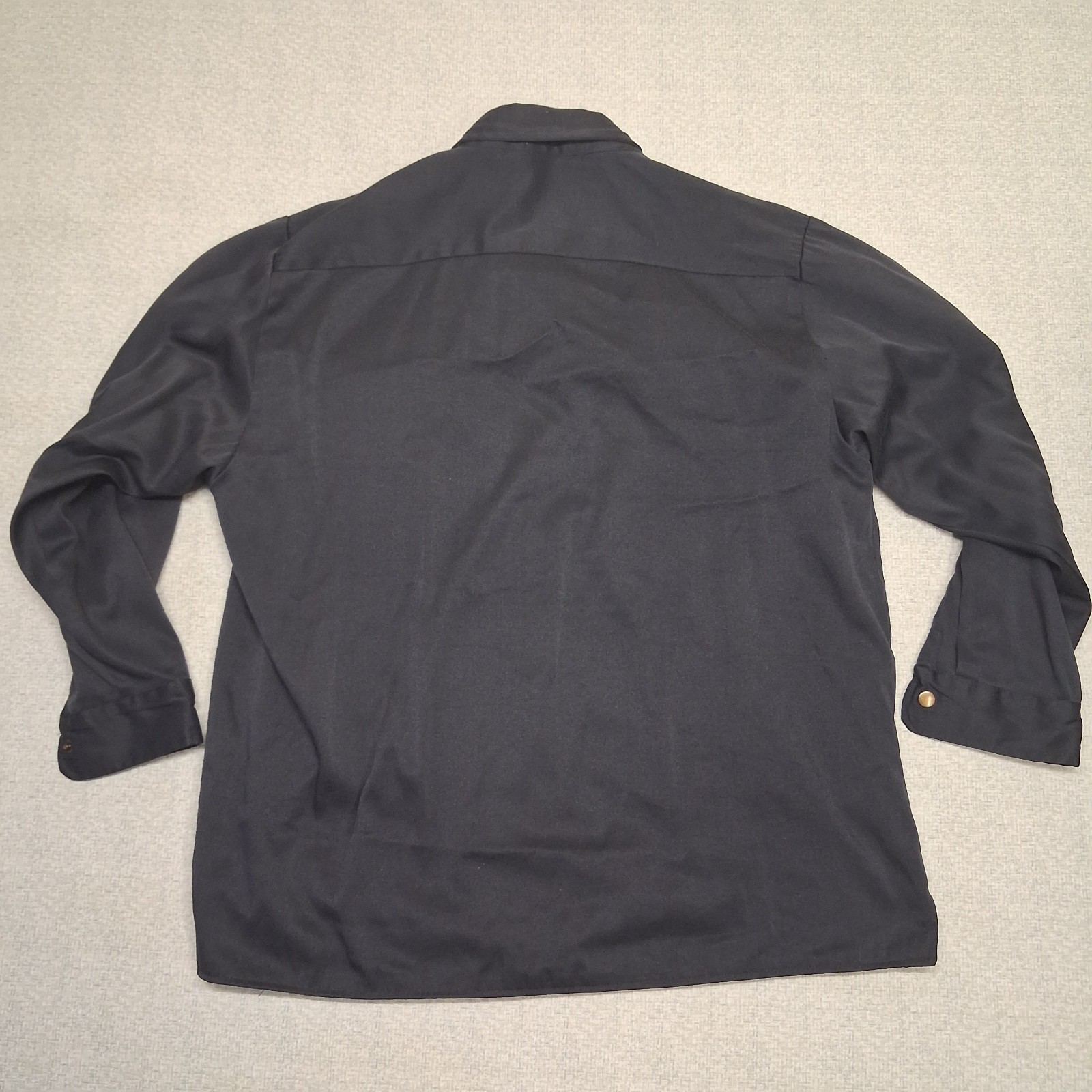 Vtg Men’s Haband Flannel Lined Shirt Jacket Shacket~Pockets Snaps ~ SZ LG Blue