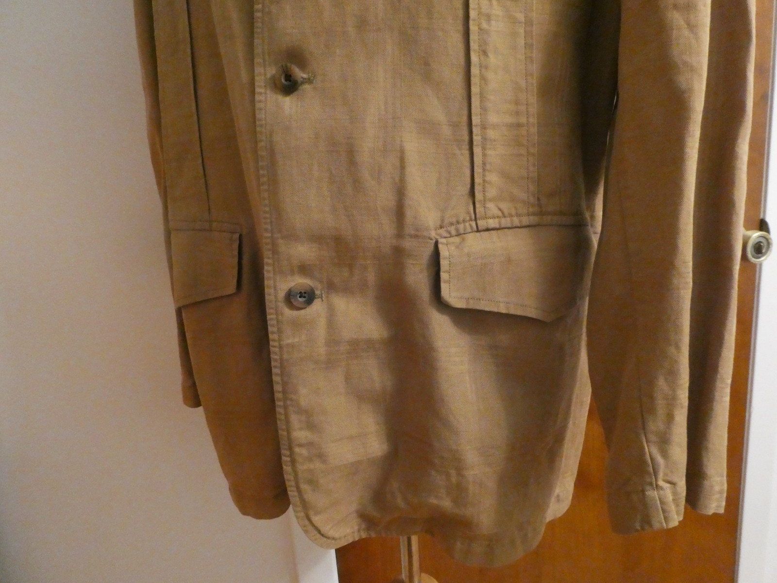 Robert Graham Blazer Men’s Soft 100% Cotton Brown Sport 1 Piece Coat Casual XL