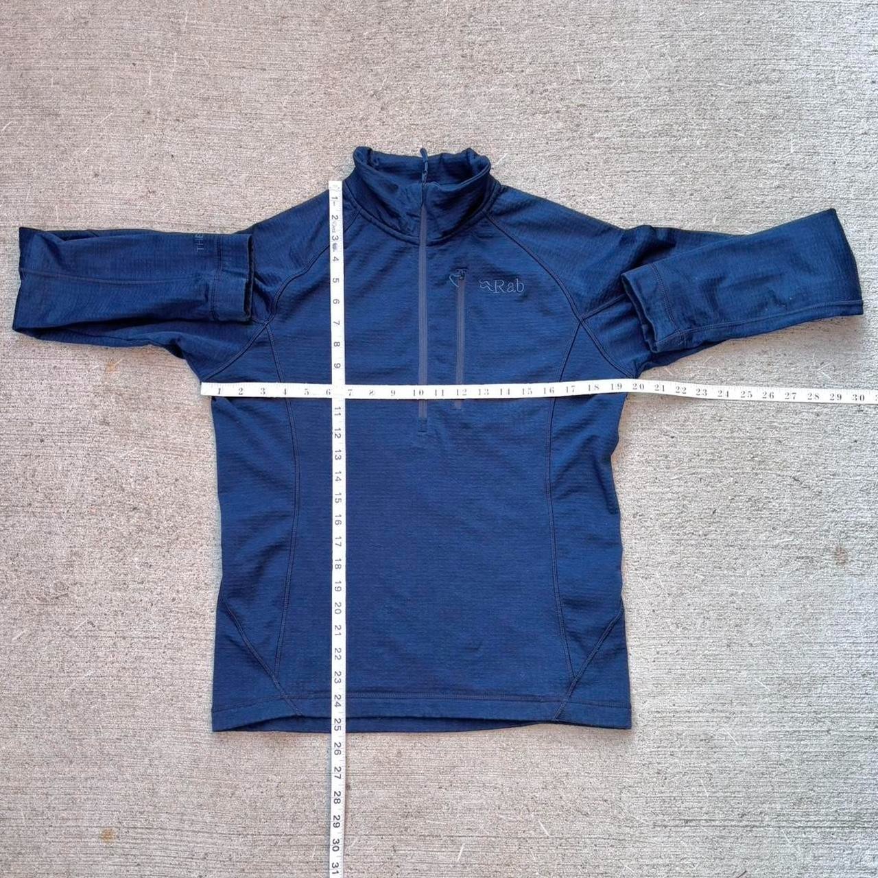 Rab Nucleus Pull On Blue Microgrid Fleece Half Zip Jacket Adult Size Small