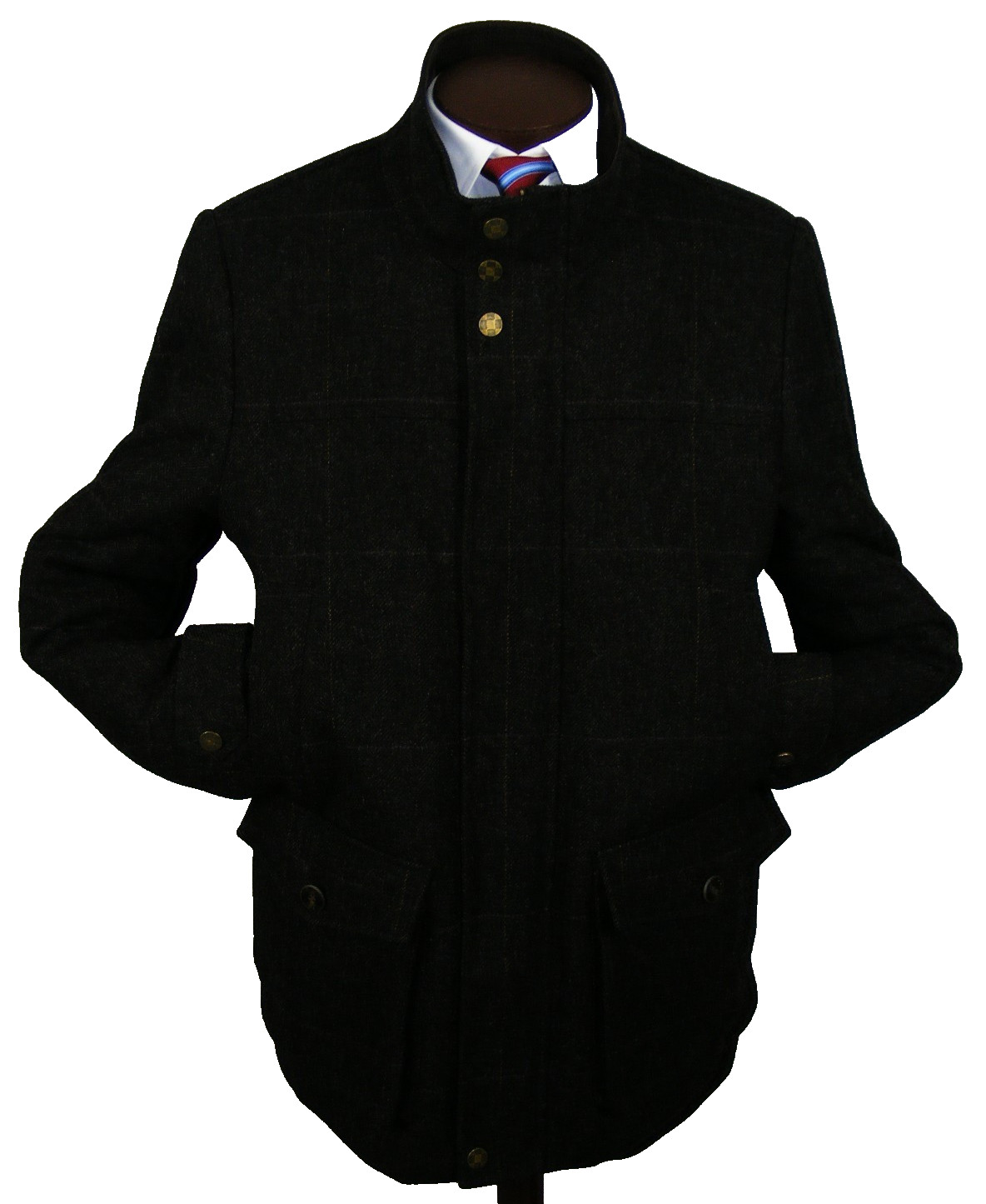 MENS SZ L VINCE CAMUTO TWEED STYLE MOON FABRIC ENGLAND HUNTING SHOOTING COAT