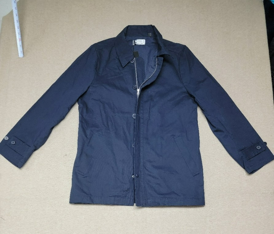 NWT~FIVE FOUR~ Men’s M Coat Dillion Navy Blue Button and/or Zip 100% Cotton New