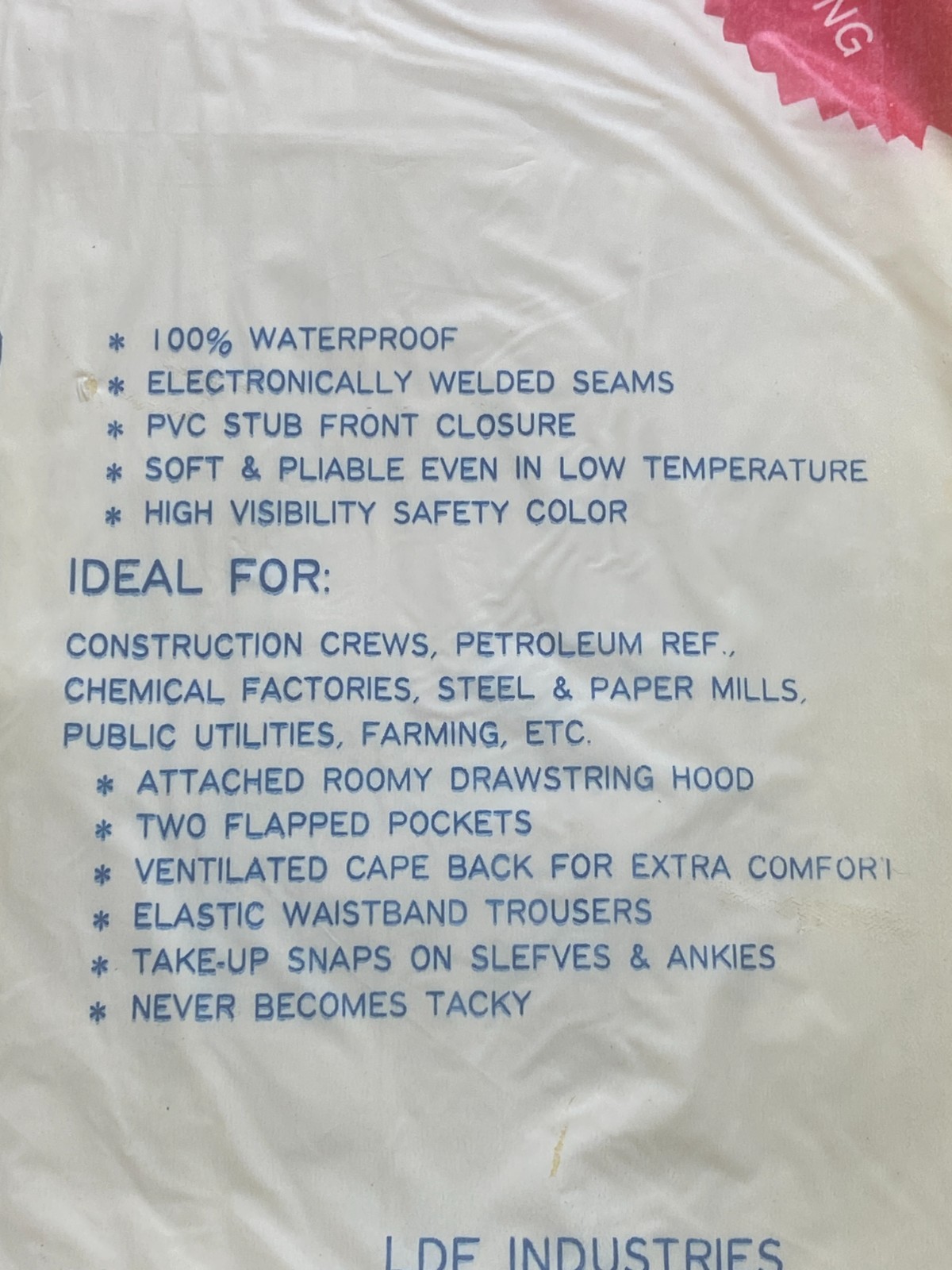 Comfi-Wear – 2 Piece Rain Suit – Waterproof Jacket & Pants RW 25 – Yellow – L