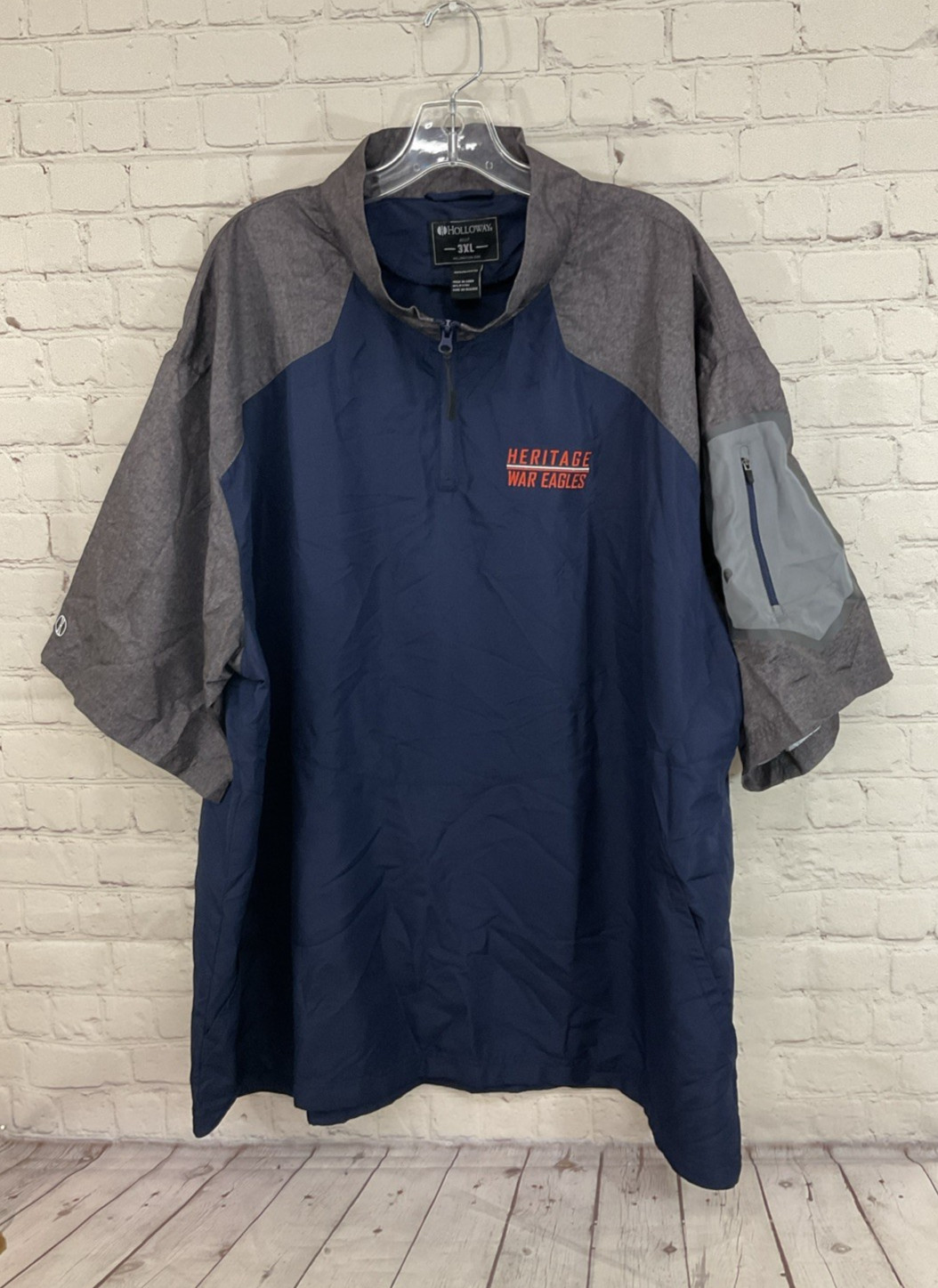 Holloway Adult’s 100% Polyester Short-Sleeve Lightweight Windbreaker Navy XXXL