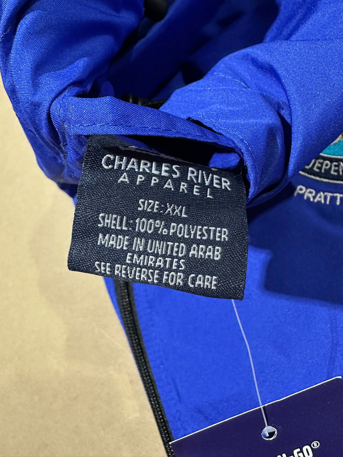 Pratt & Whitney Autoair Pack-N-Go Half Zip Pullover Unisex in Royal Blue RARE