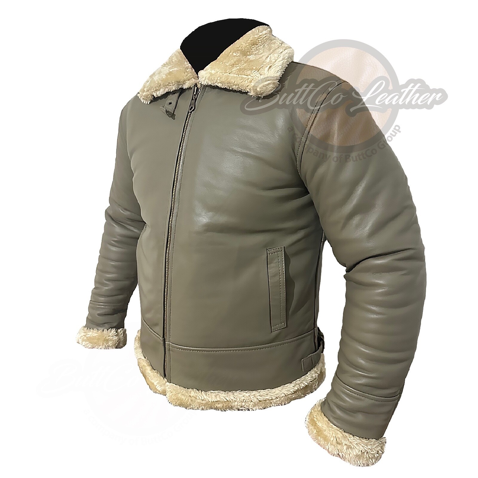 MENS RAF B3 REAL LEATHER JACKET BOMBER FLYING AVIATOR SHEARLING JACKET UK SELLER