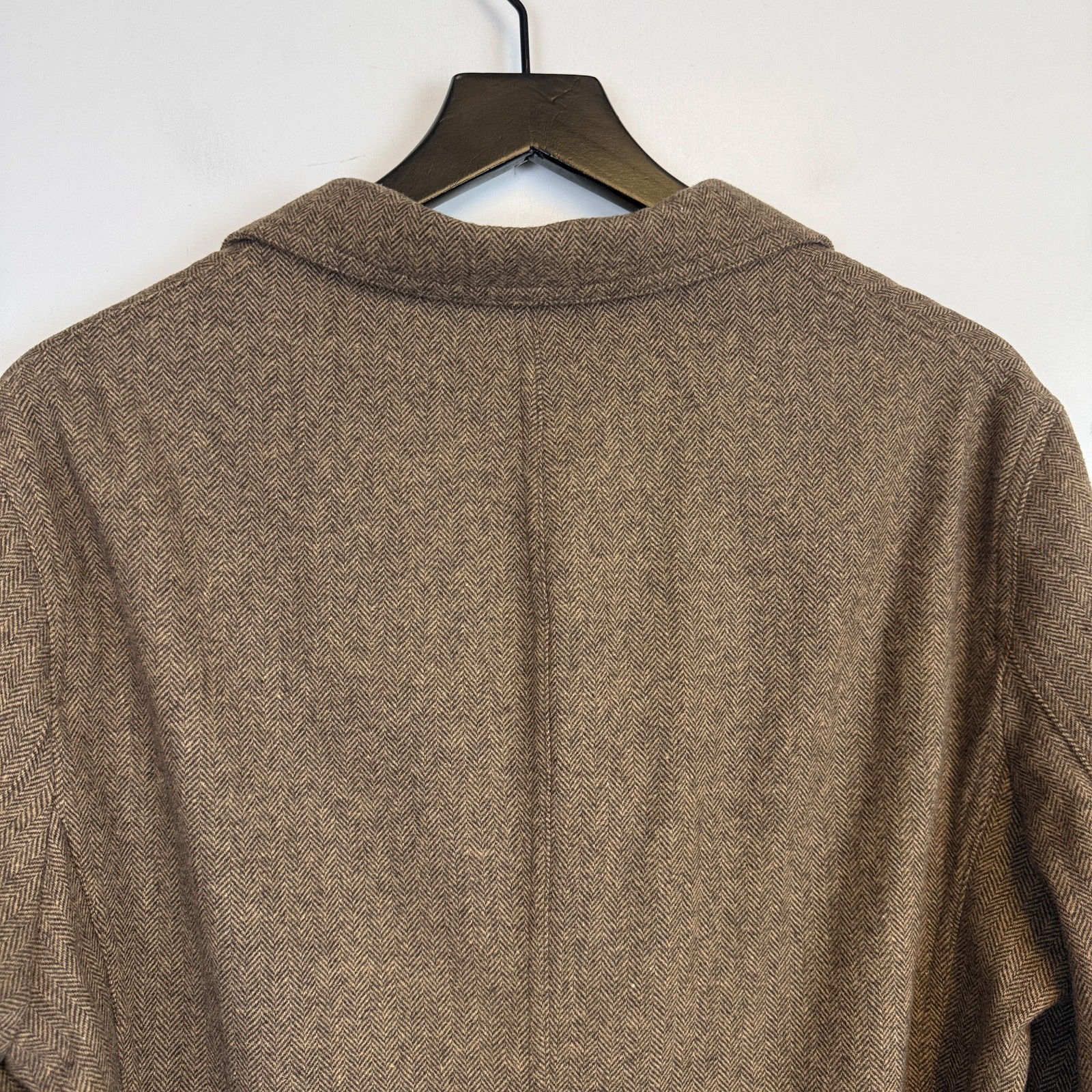 Polo Ralph Lauren Mens Brown Herringbone Poly Blend Blazer Modern Fit – 40R Reg