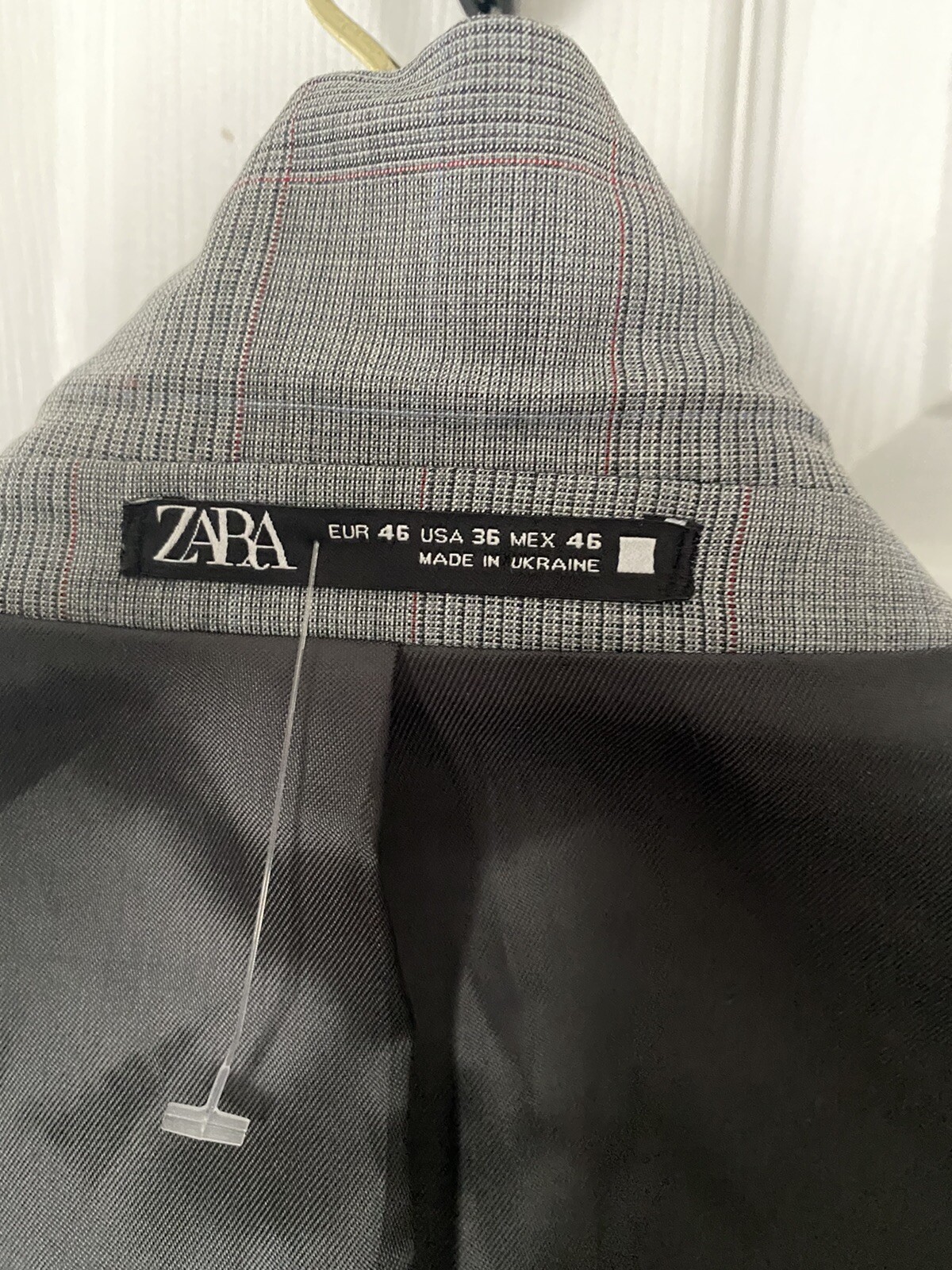 NWT ZARA Sport Jacket Blazer 2Vent Size US 36 EUR 46 Gray