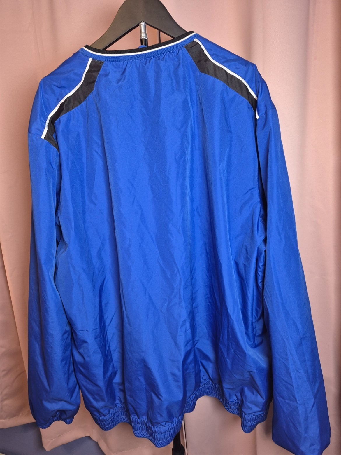 Holloway V Neck Pullover Windbreaker Adult 3XL Royal Blue Warm Up Jacket