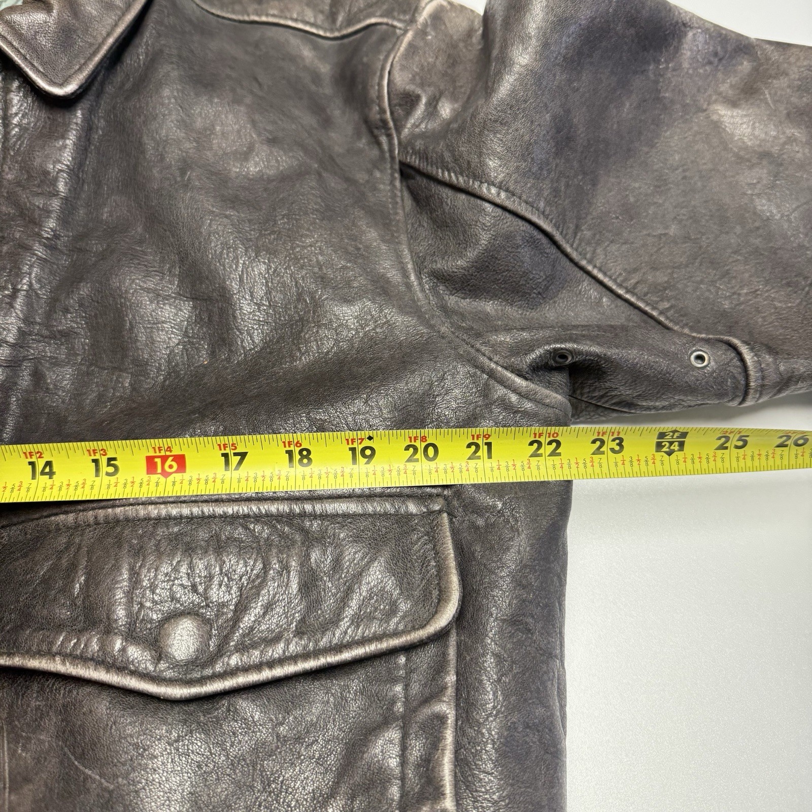 Vintage Aeropostale Jacket Men 40 Brown Leather Flight Compagnie Aviator Bomber