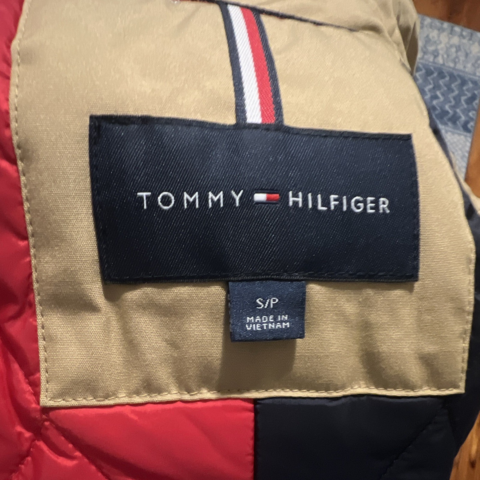 Tommy Hilfiger Men’s Beige Mid-Length Overcoat Button Front Lined S/P