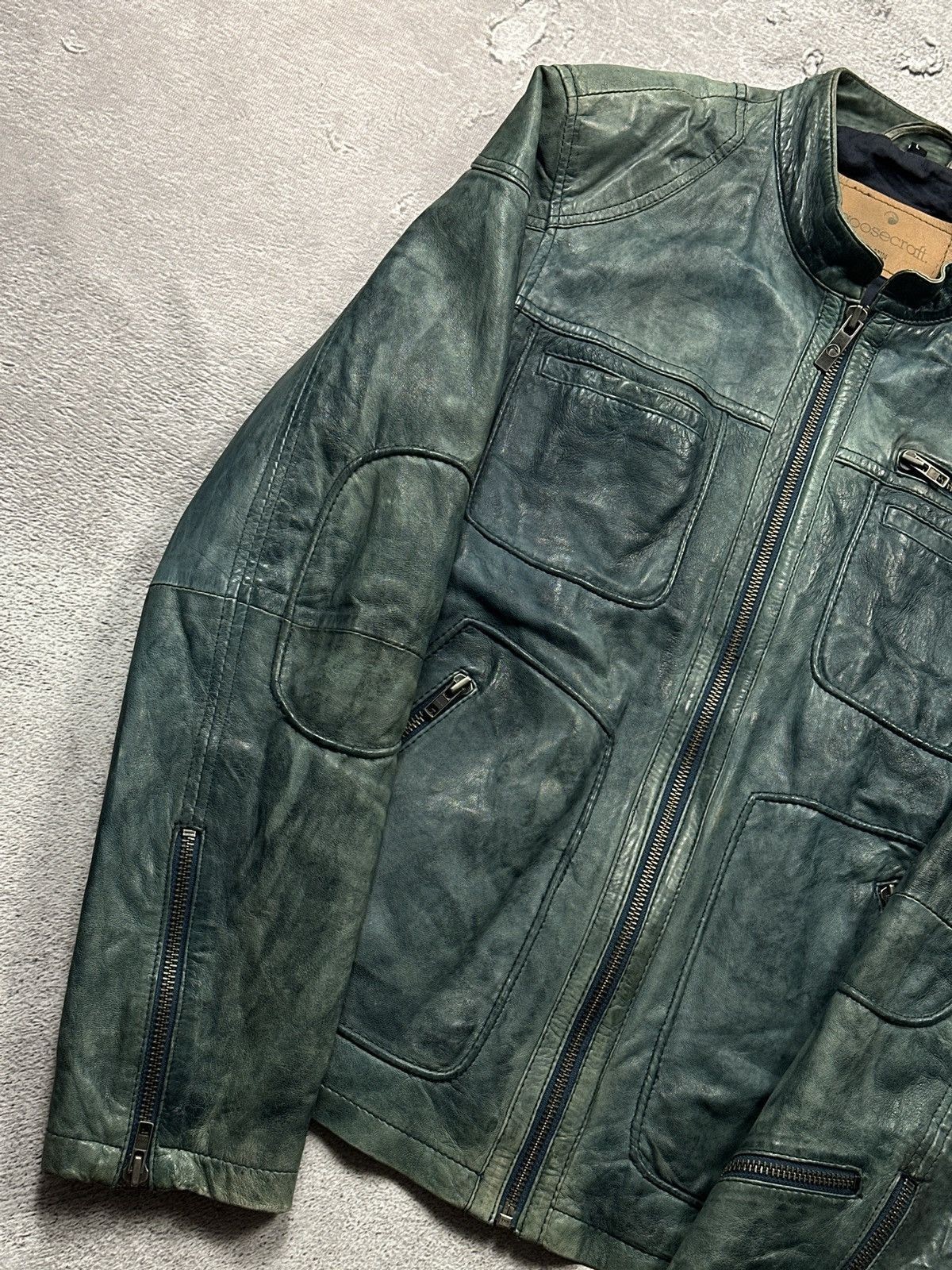 Vintage Diesel Rick Owens LGB Style Goosecraft Faded Leather Jacket Men’s Size L