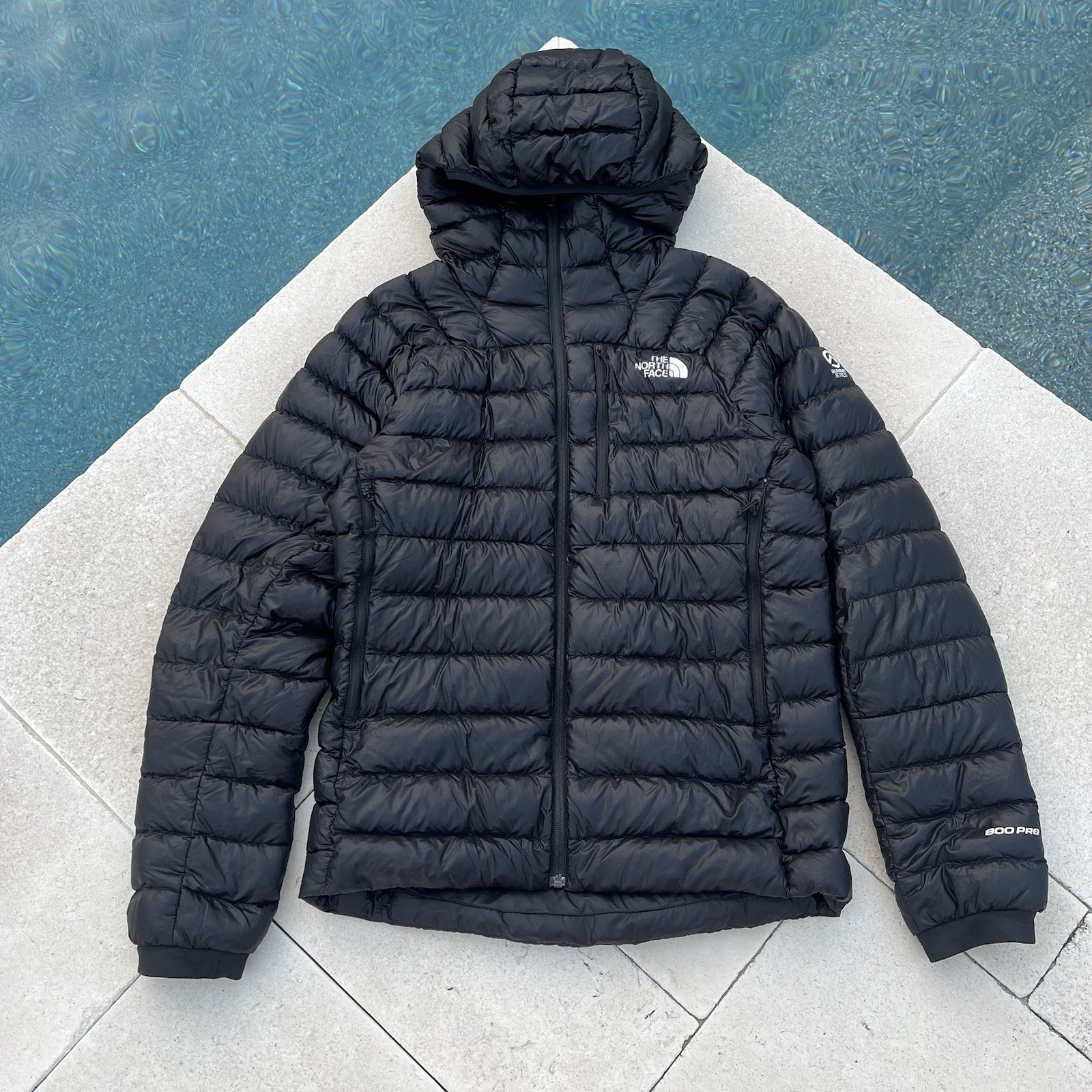 The North Face Summit Series Breithorn Hoodie Black Size M 800 Fill Down Puffer