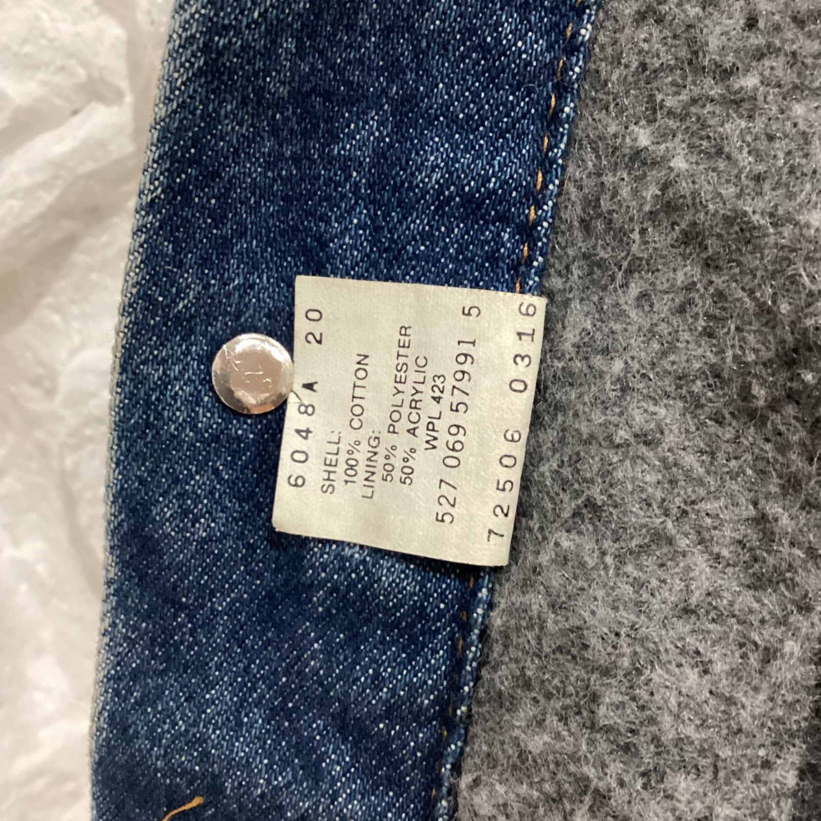 Vintage Levis Denim Blanket Lined Trucker Jacket Sz 54 USA Made 72506 0316 XXL