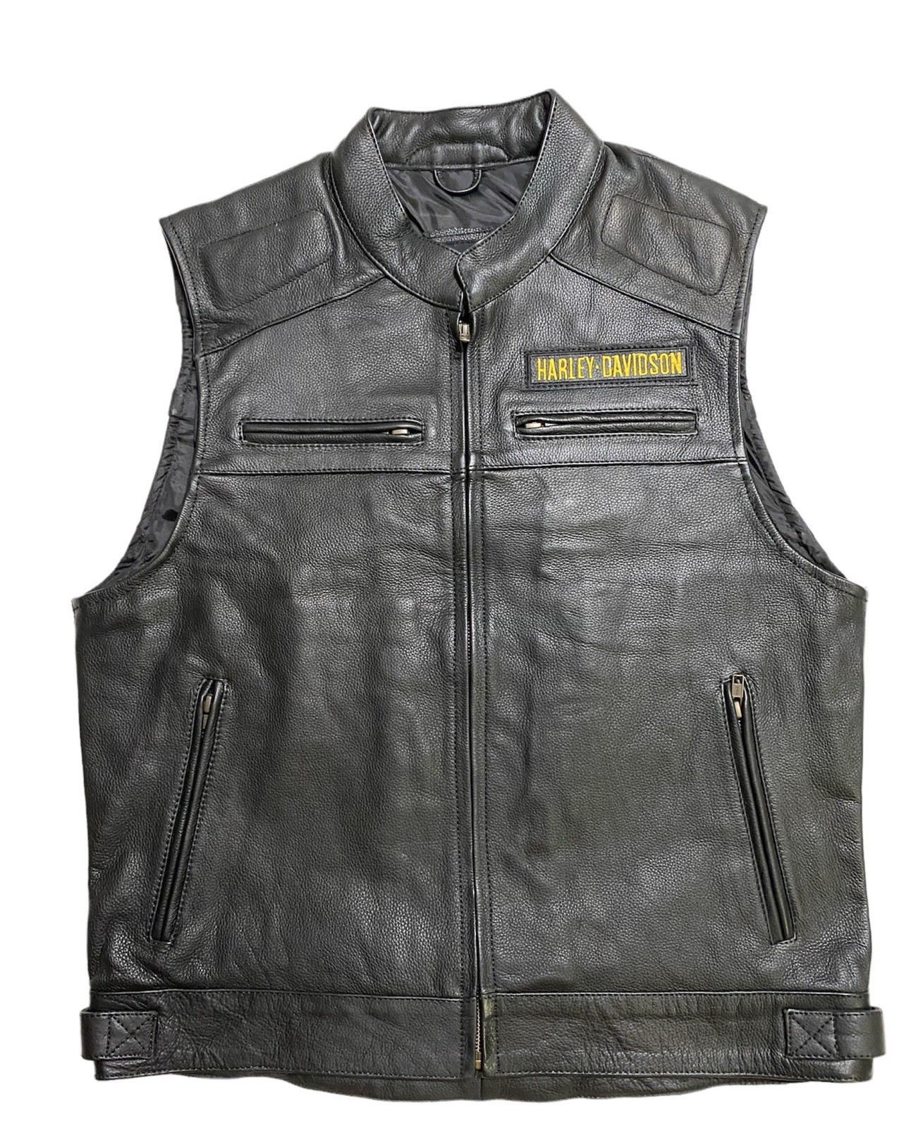 Harley Davidson’s Vest Men’s Passing Link Motorcycle Leather Cow real Biker new