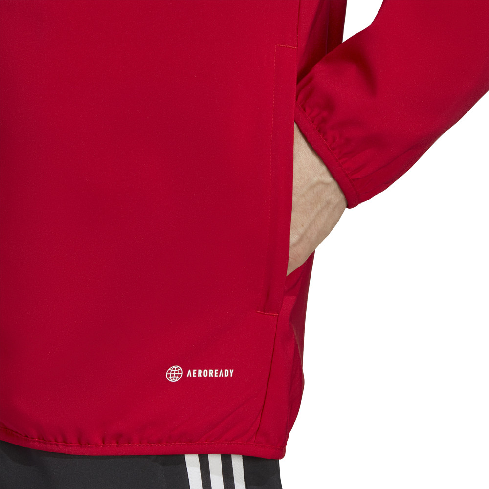 adidas Tiro23 League Full Zip Windbreaker Mens Red Casual Athletic Outerwear IA1