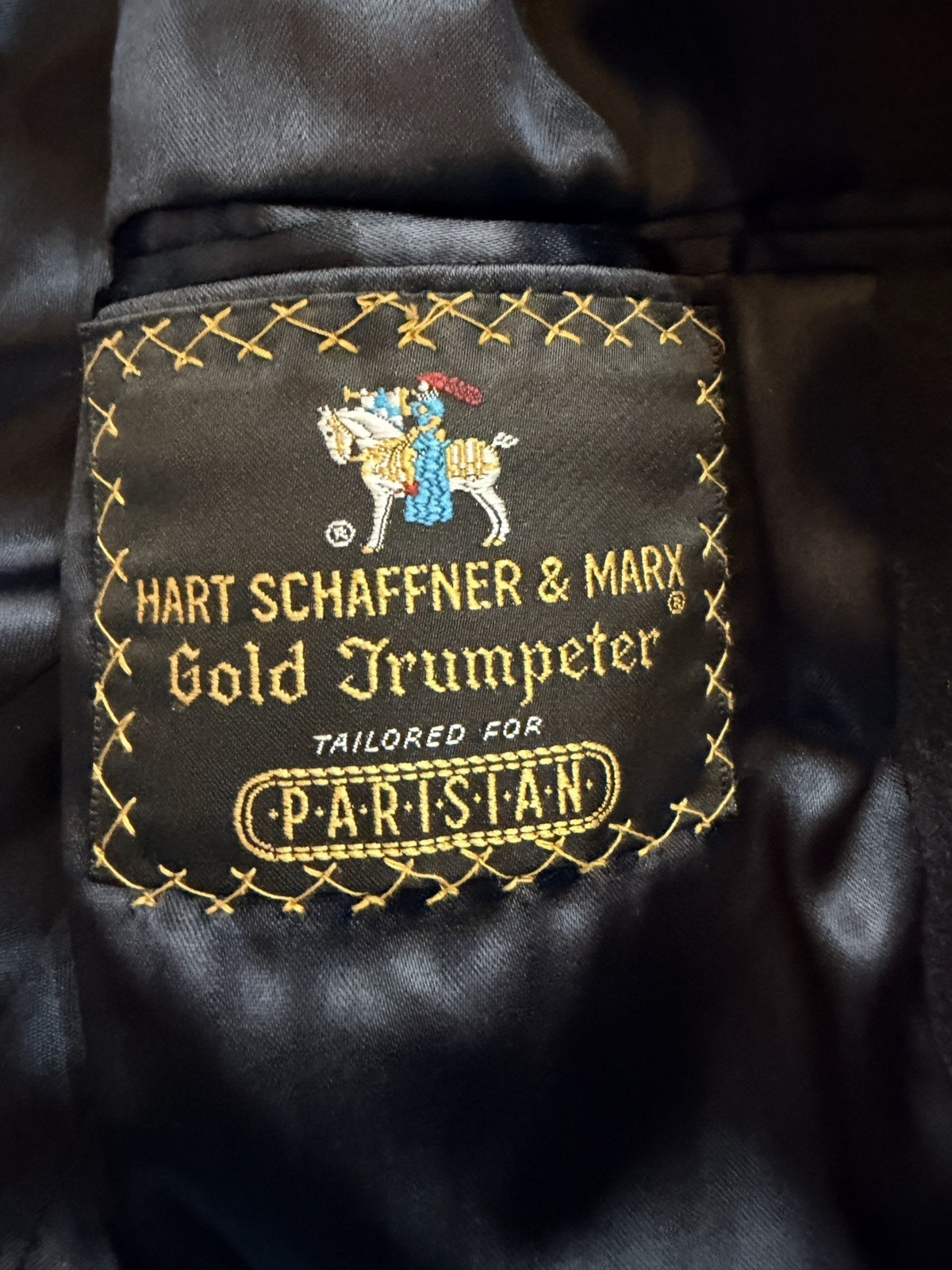 VTG Hart Schaffner & Marx Gold Trumpeter Overcoat Men 40R 100% Cashmere Measured
