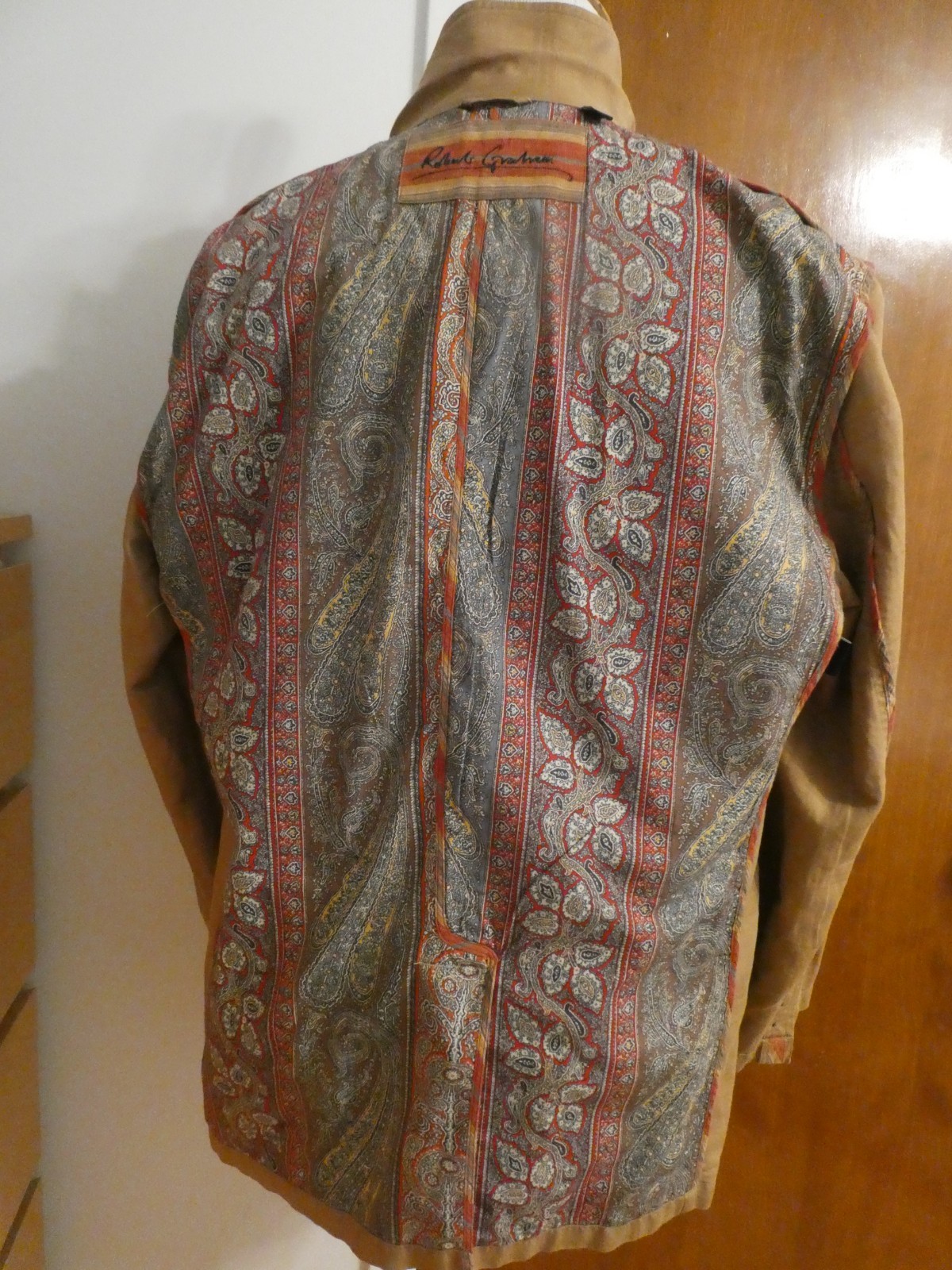 Robert Graham Blazer Men’s Soft 100% Cotton Brown Sport 1 Piece Coat Casual XL
