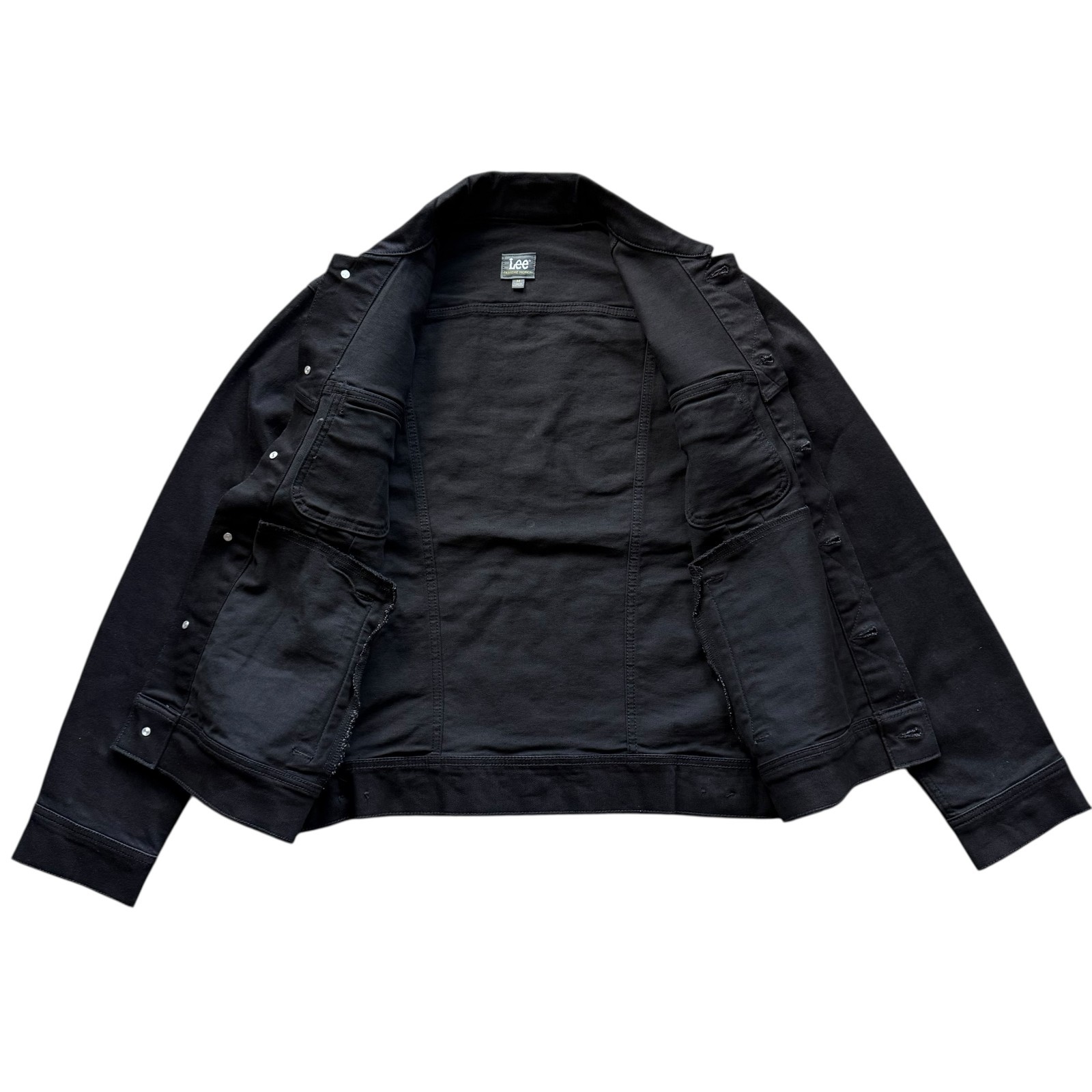 LEE Men’s Black Wash Regular Fit Extreme Motion Rider Trucker Denim Jean Jacket