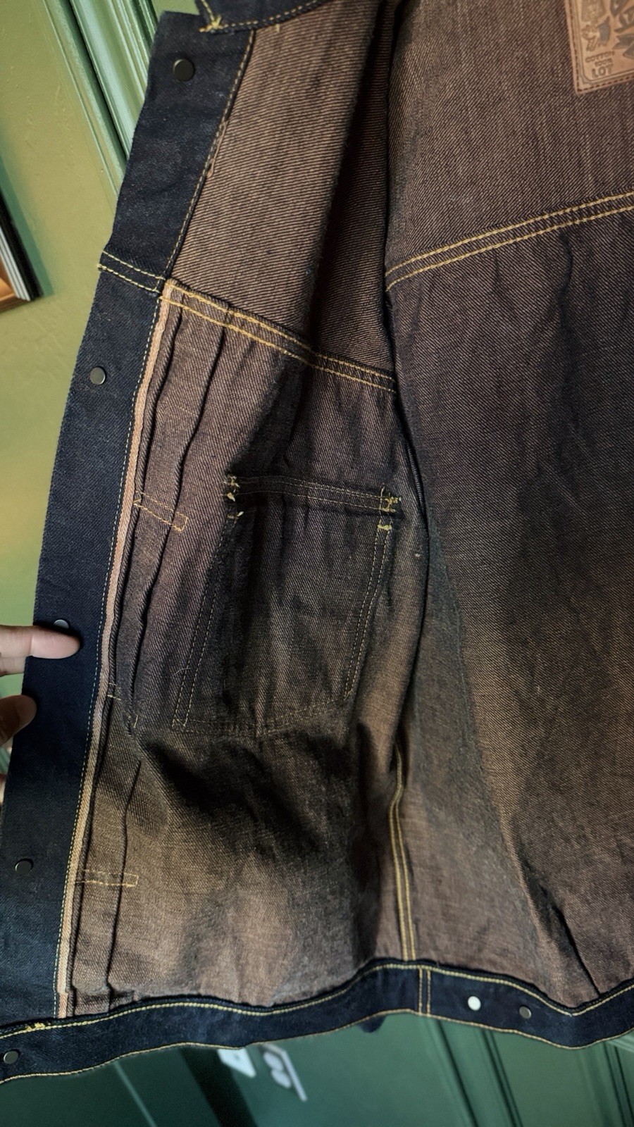 STUDIO D’ARTISAN Indigo Kakishibu Dyed Selvedge Type II Jacket Sz 44 US Seller