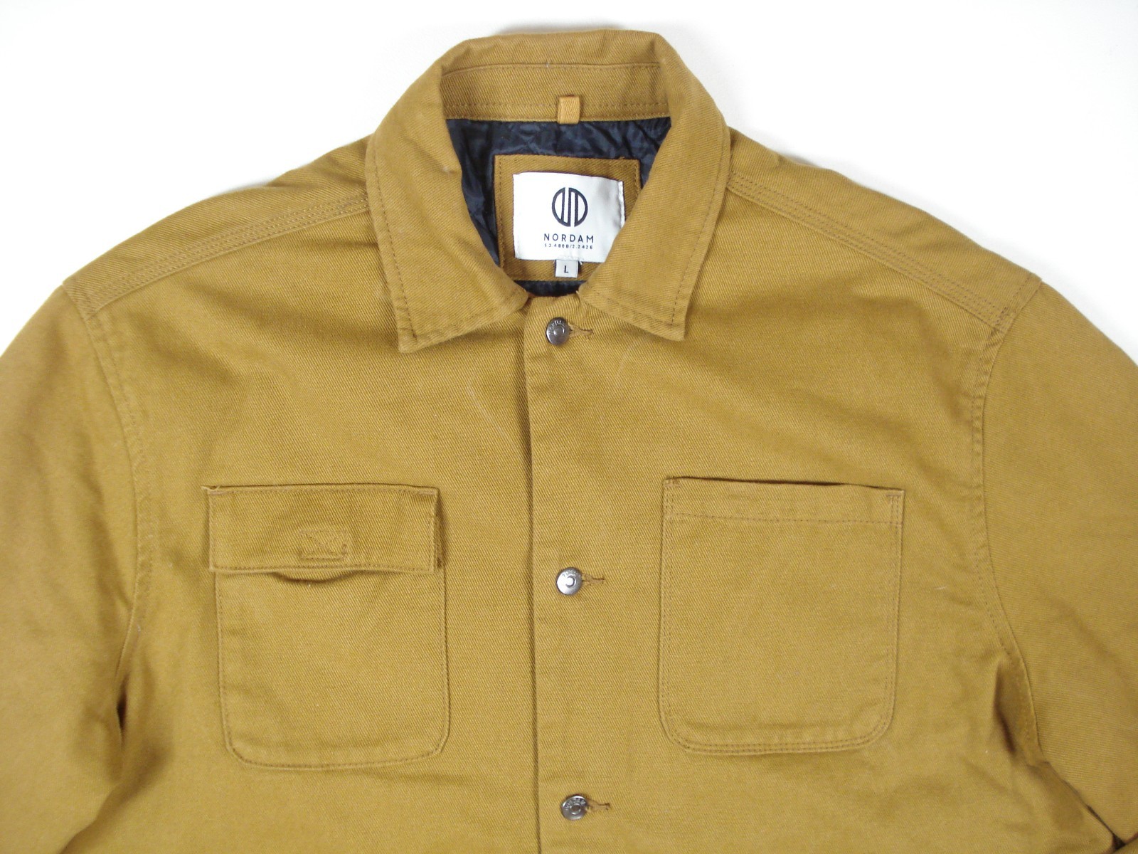 Nordam ND Farnley Utility Chore Overshirt Jacket Tan Size Mens Large Quilted VGC