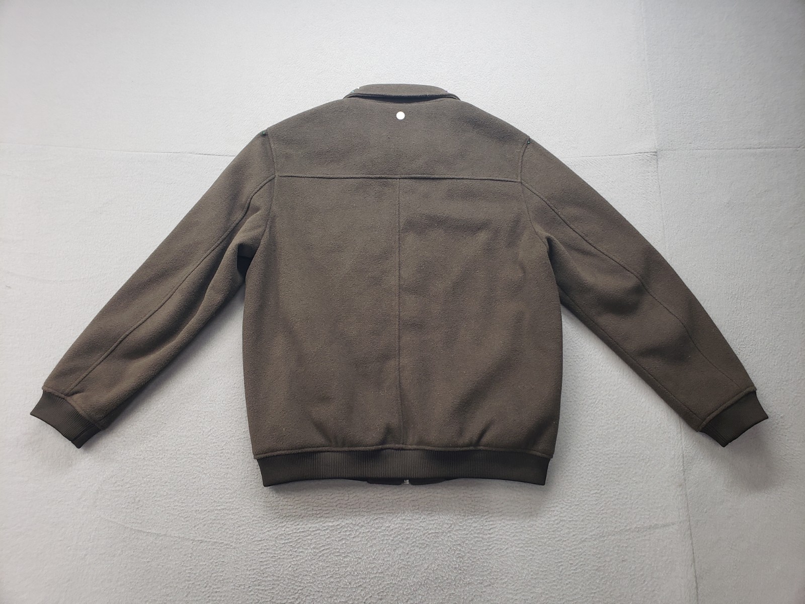 Springfield Men Bomber Jacket XL Olive Green Full Zip Collared Winter Outdoor