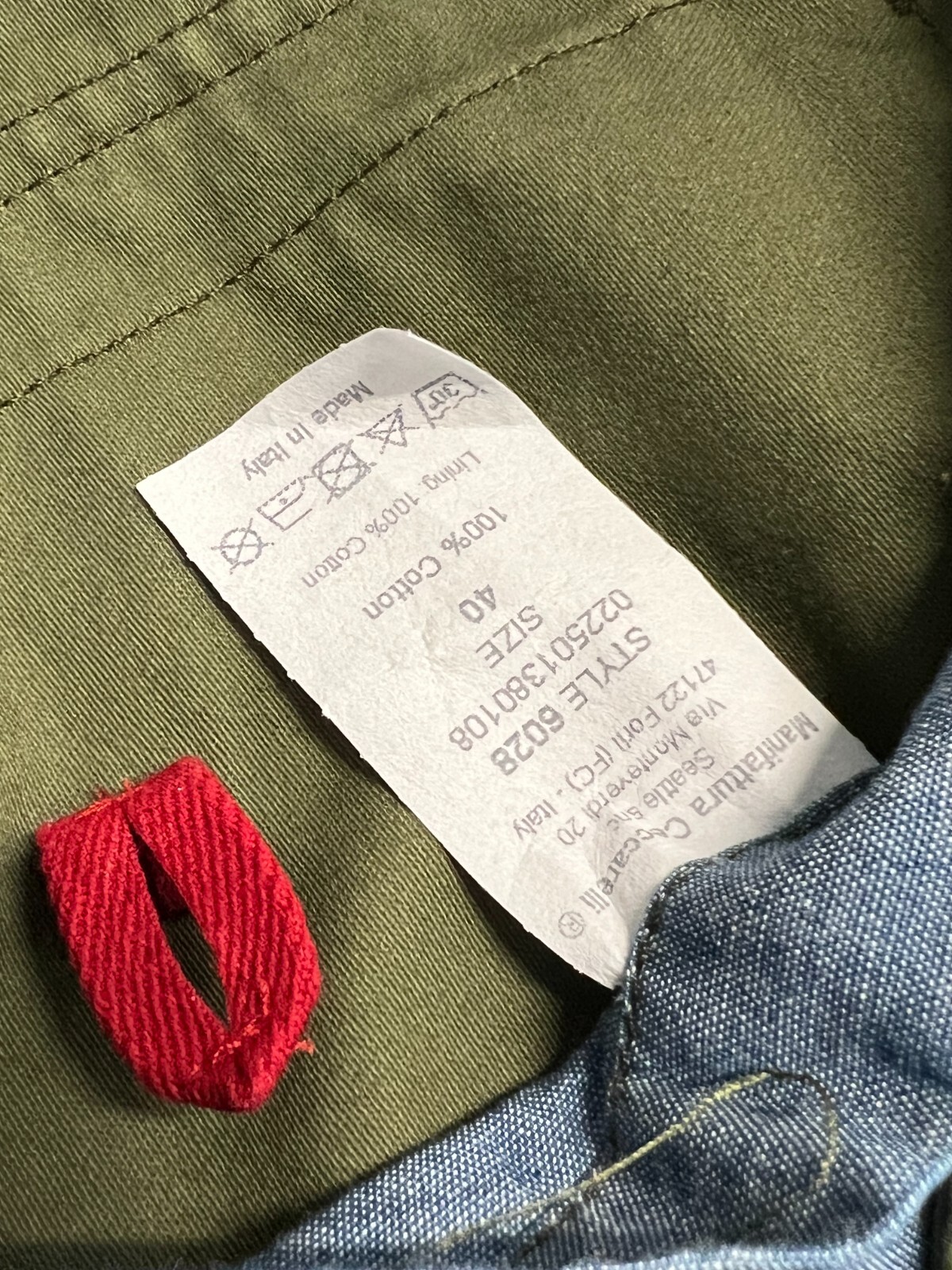 MANUFACTURA CECCARELLI green cotton jacket 6028 DE 100% cotton MADE IN ITALY