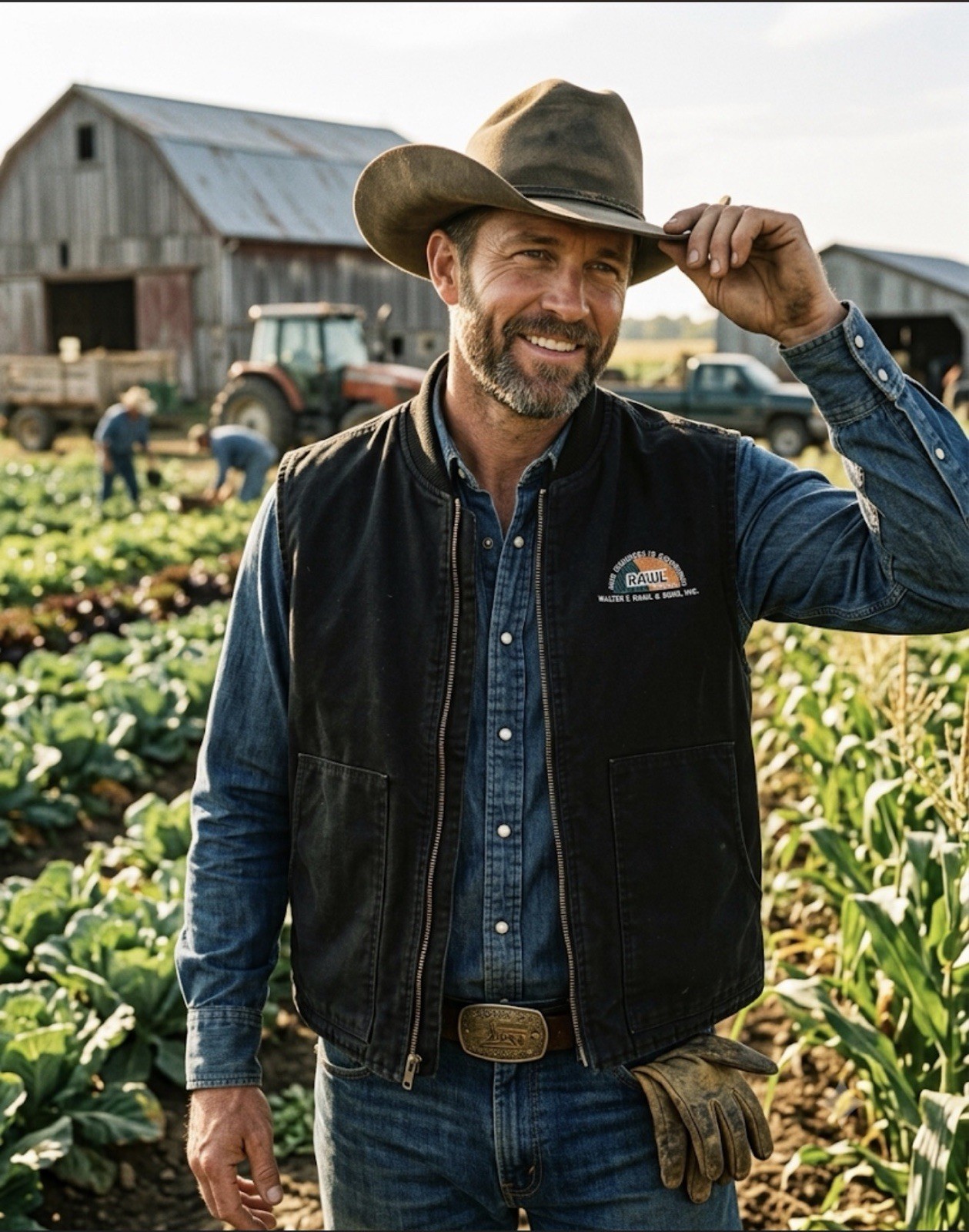 Vintage Swingster Workwear Canvas Vest – «Our Business Is Growing» (Rawl Brand)