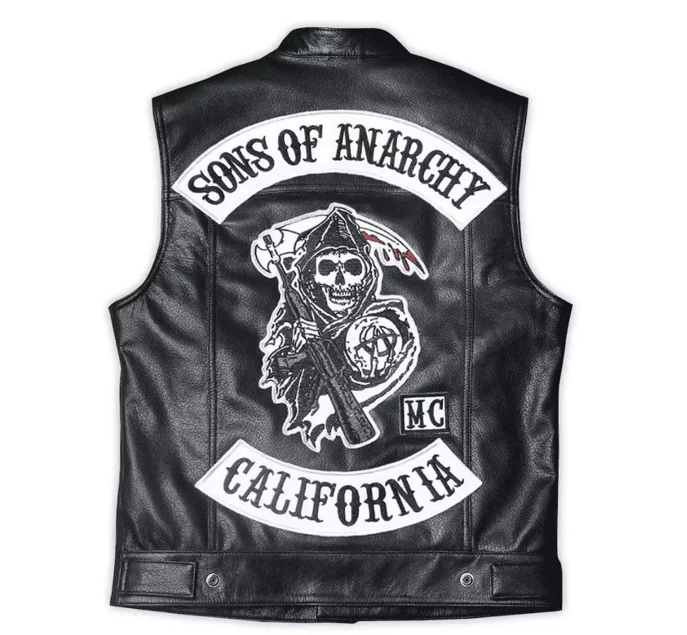 Sons of Anarchy SOA Vest, Jax Teller Redwood Real Leather Vest