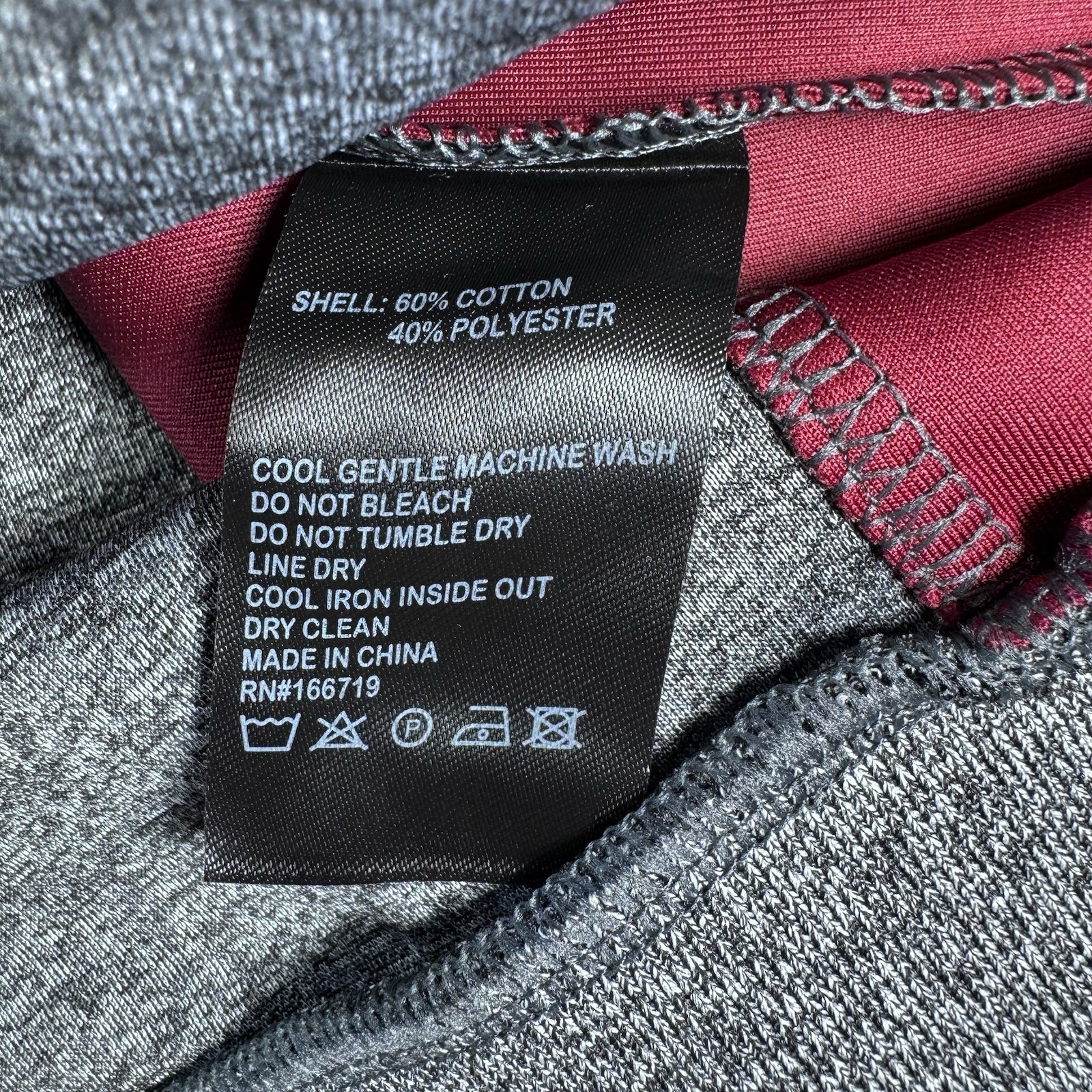 NEW Stone Mountain Jacket Mens Med Full Zip Gray Burgundy Mock Neck