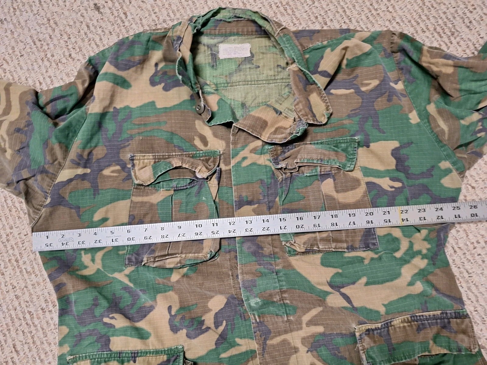 US.ARMY Military Jacket, Size L Cotton, KHK Camouflage, 8415-00-945-7654