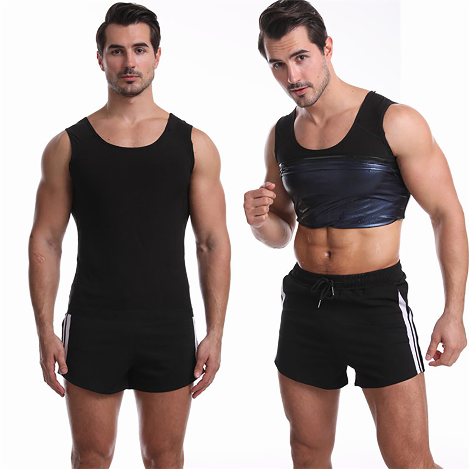 Athletic Sweat Sauna Vest Gynecomastia Compress Tank Top Men Slimming Shaper US