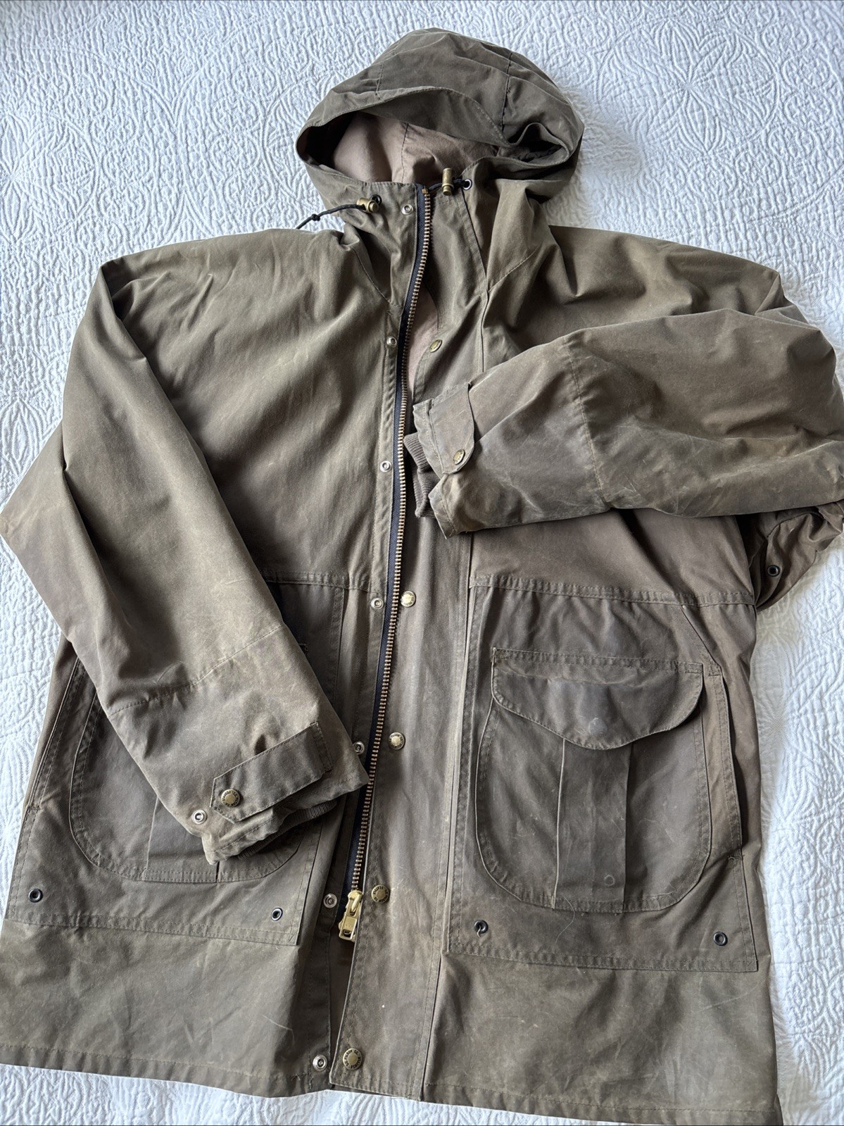 Filson 1438N All Season Rain Coat Men’s Large Oil Finish Cover Cloth USA