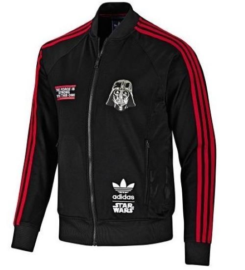 ADIDAS ORIGINALS STAR WARS BLACK RED COLOR FORCE DARTH VADER TRACK TOP JACKET