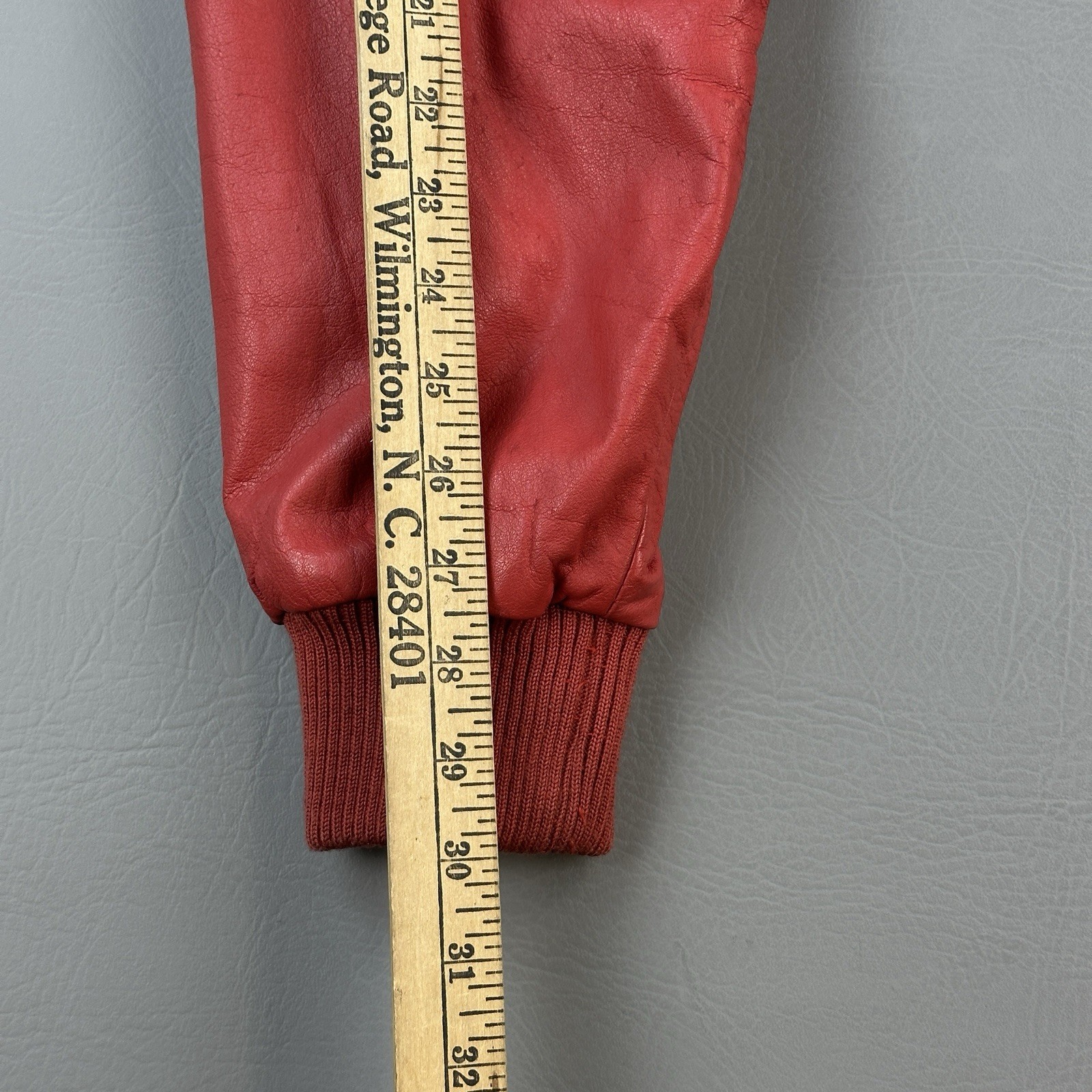 Vintage Pelle New York Milano Jacket Medium Red Leather Bomber Full Zip 90s