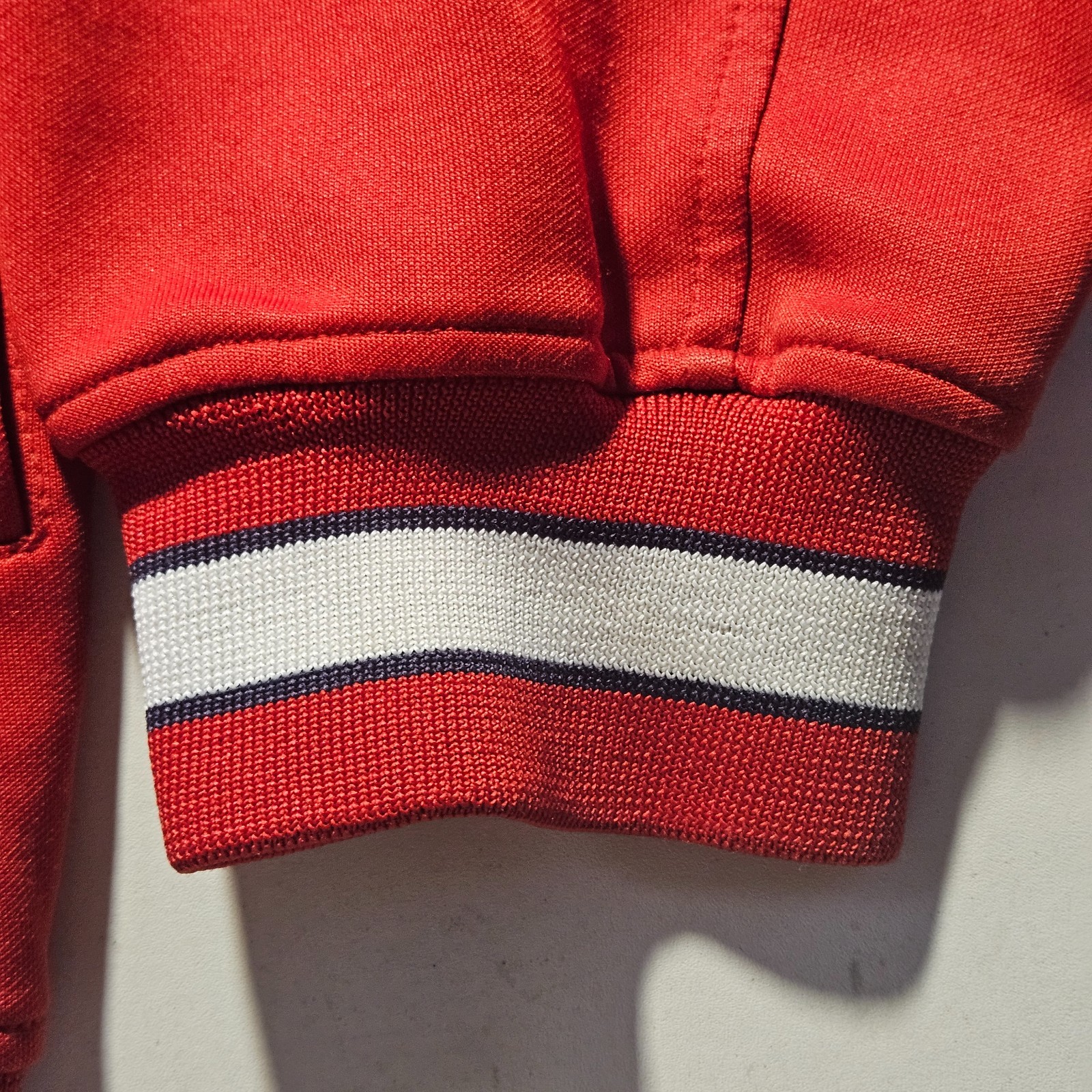 Vintage Red White G Unit Heavyweight Embroidered Full Zip Jacket 2XL Nice