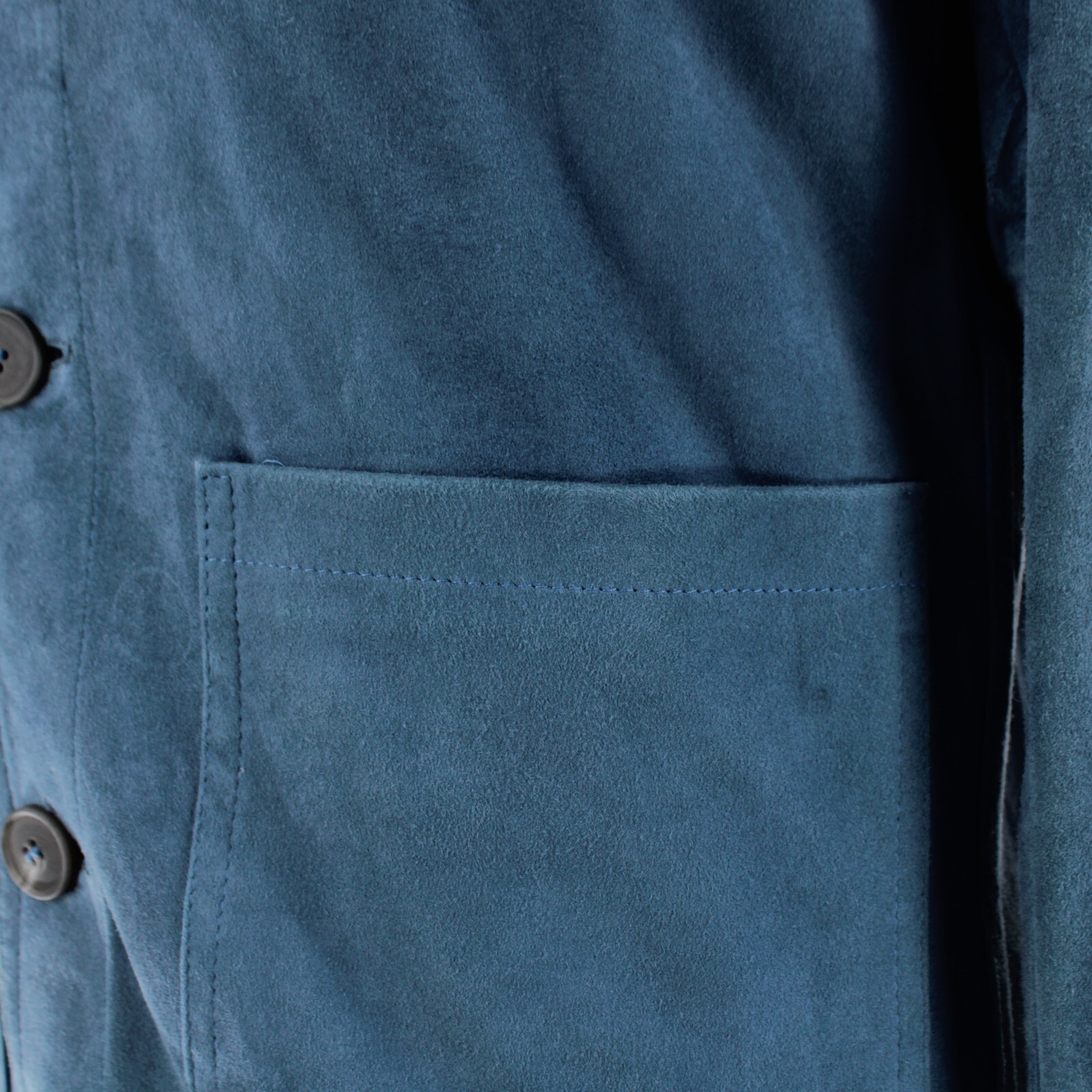 Ravazzolo NWD Soft Leather Jacket / Overshirt Size 50 (40 US) In Blue