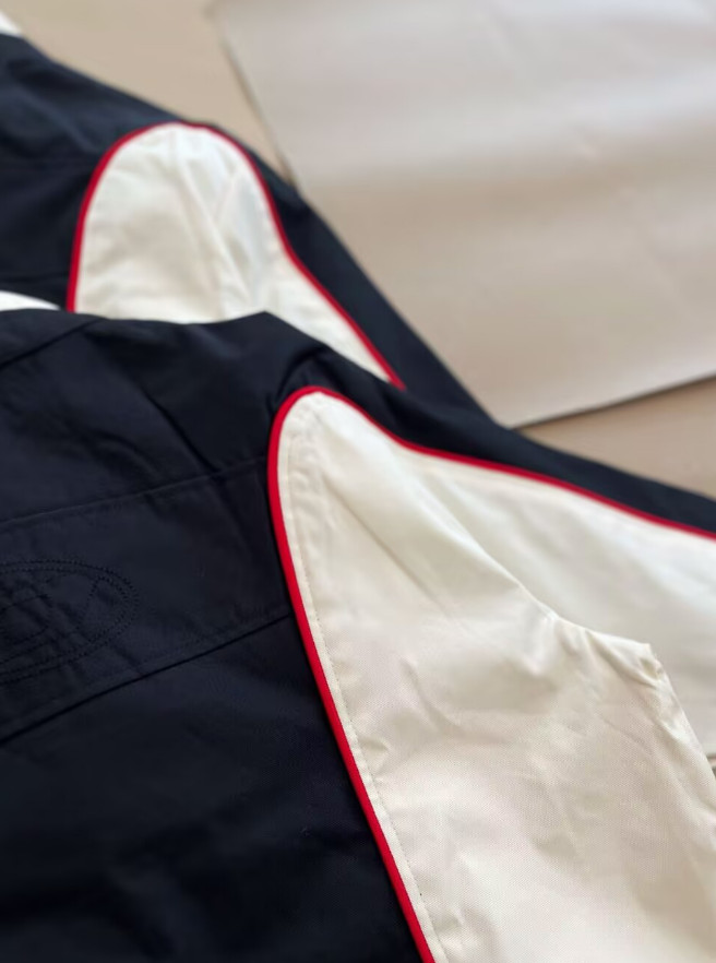 Diesel J-Blink Color Blocked Motorcycle Hard Shell Nylon Jacket