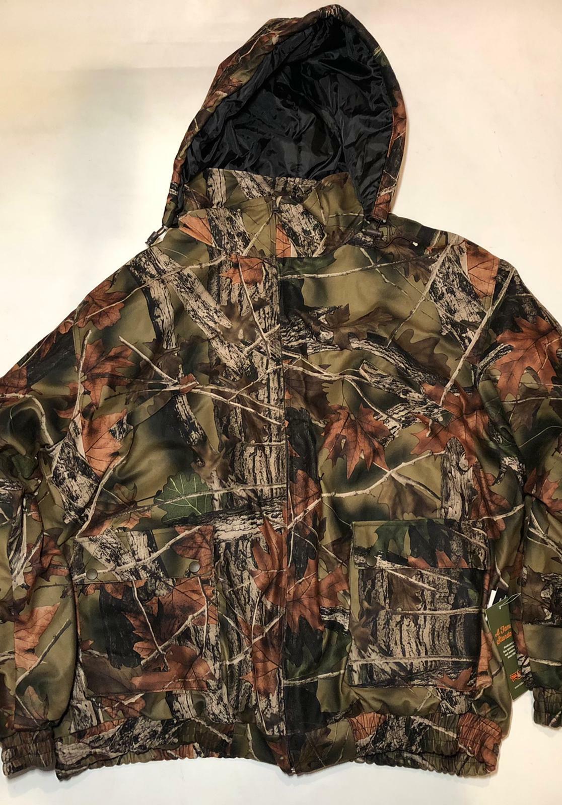 TrailCrest Men’s Hoodie Camo Camouflage Rain Jacket Coat Outdoor Hunt Sport M-2X
